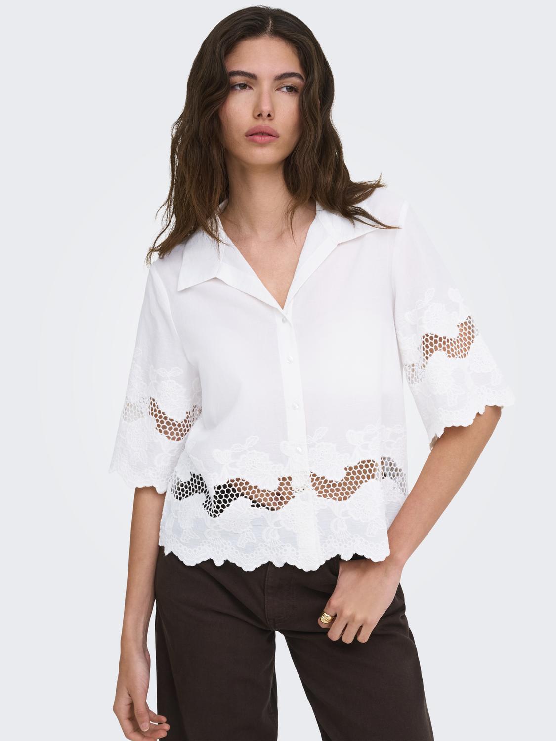 JDYSVEA 2/4 EMB SHIRT WVN EXP - 5