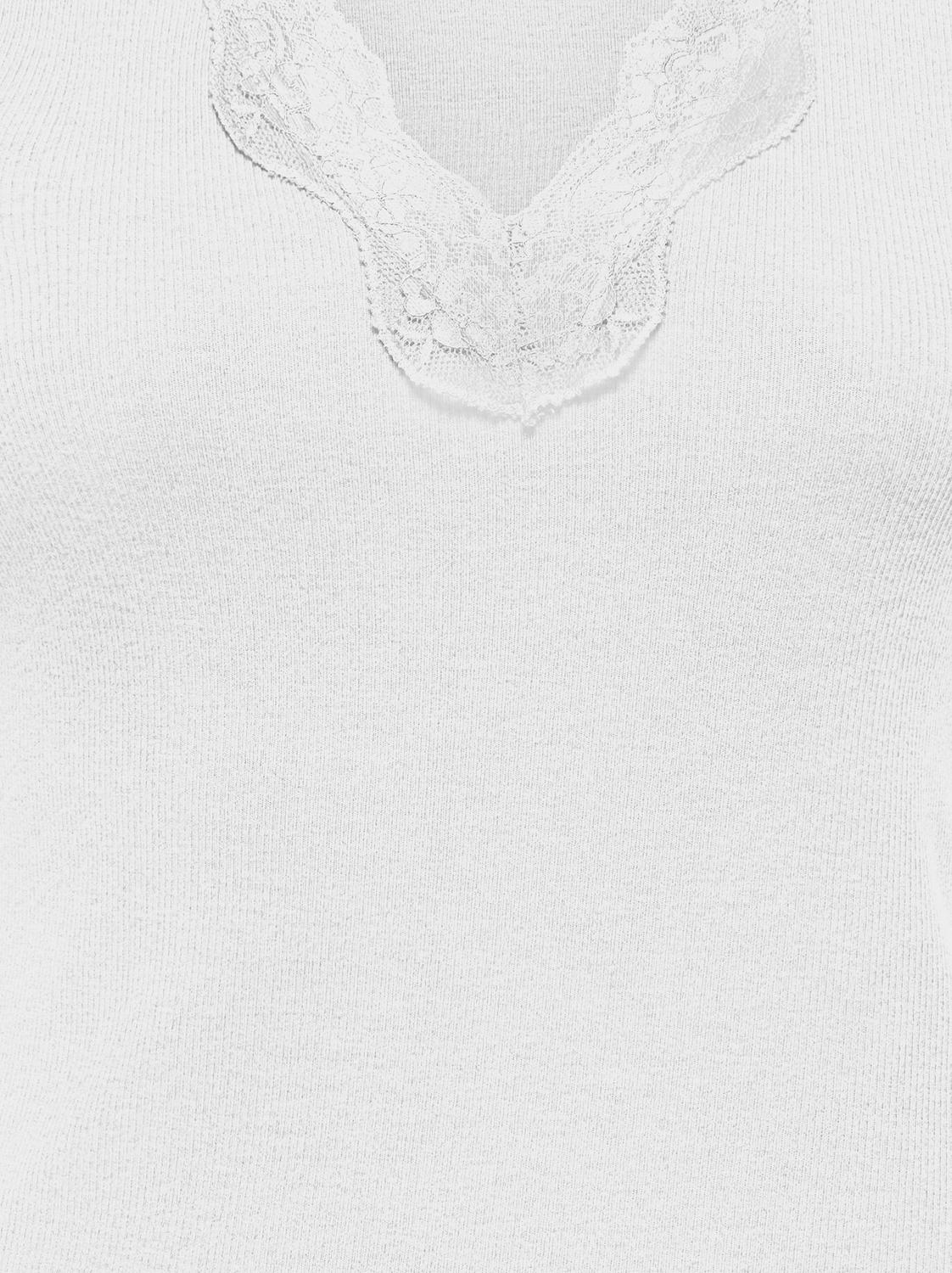 PGFRANCESCA V-NECK LACE S/S T-SHIRT JRS