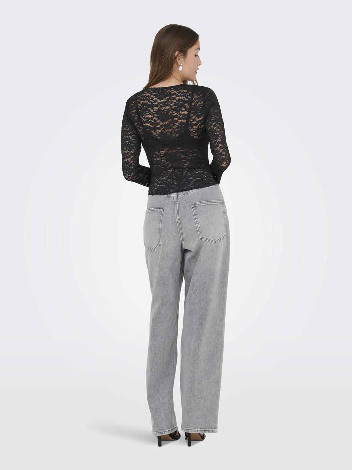 ONLNIKKA L/S LACE TOP JRS NOOS - 2