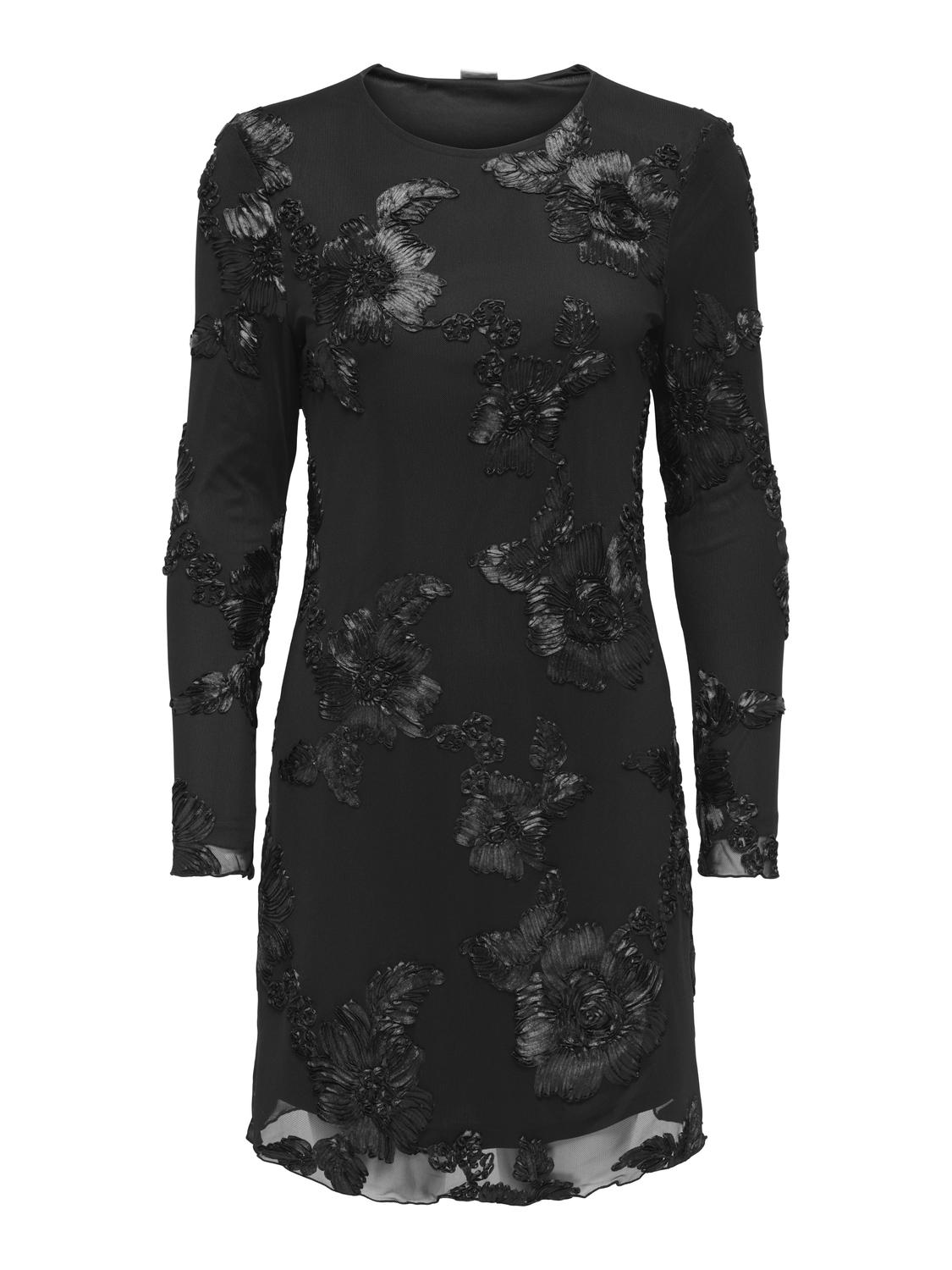JDYCASABLANCA L/S MESH SHORT DRESS JRS - 3