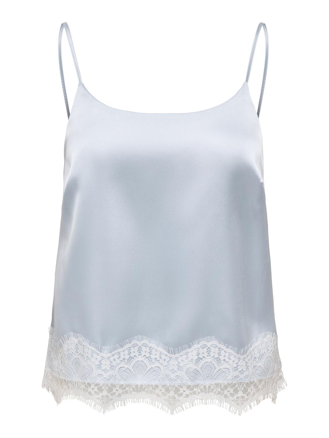 ONLBELLA SATIN LACE DETAIL TOP WVN