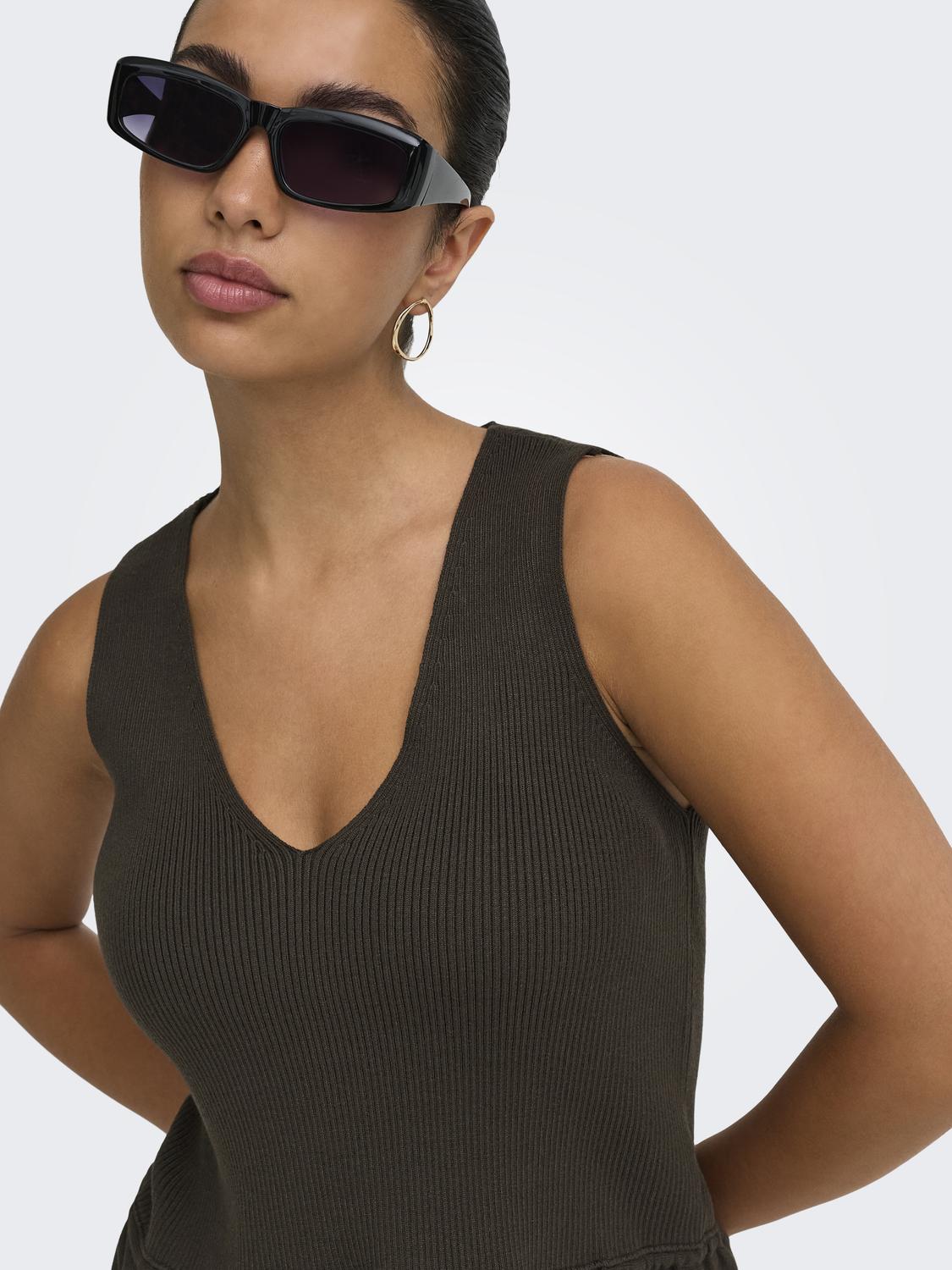 ONLNILA SL V-NECK DETAIL EX KNT - 4
