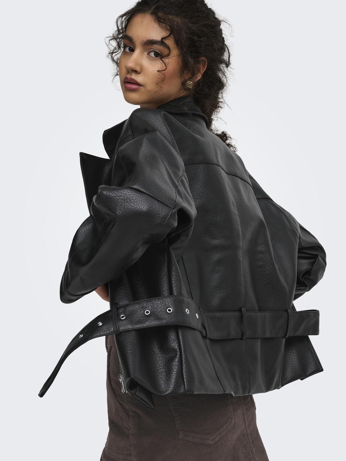 ONLXENA FAUX LEATHER JACKET OTW - 5
