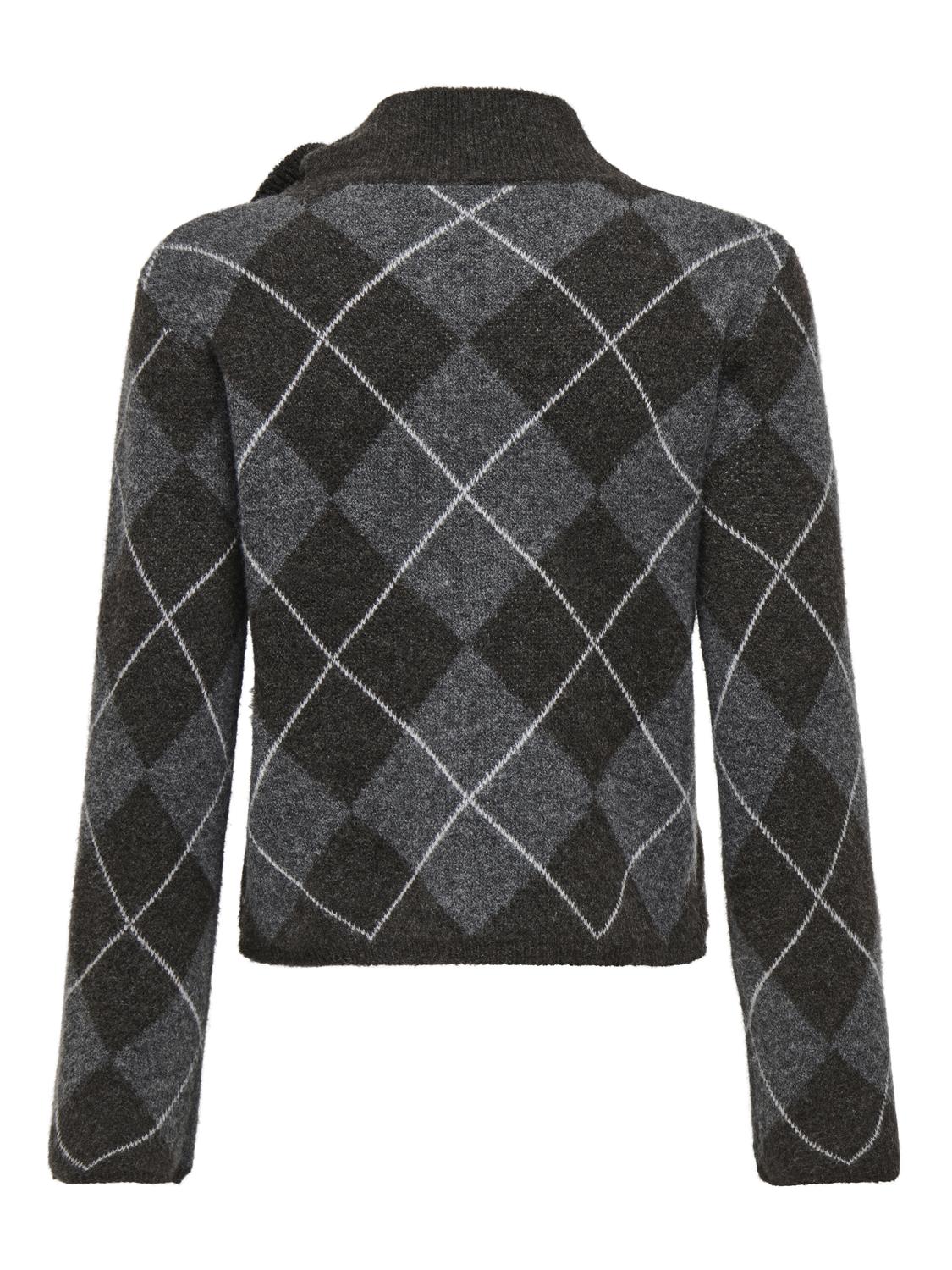 ONLOLIVIA LS ARGYLE TIE HIGHNECK CC KNT - 7