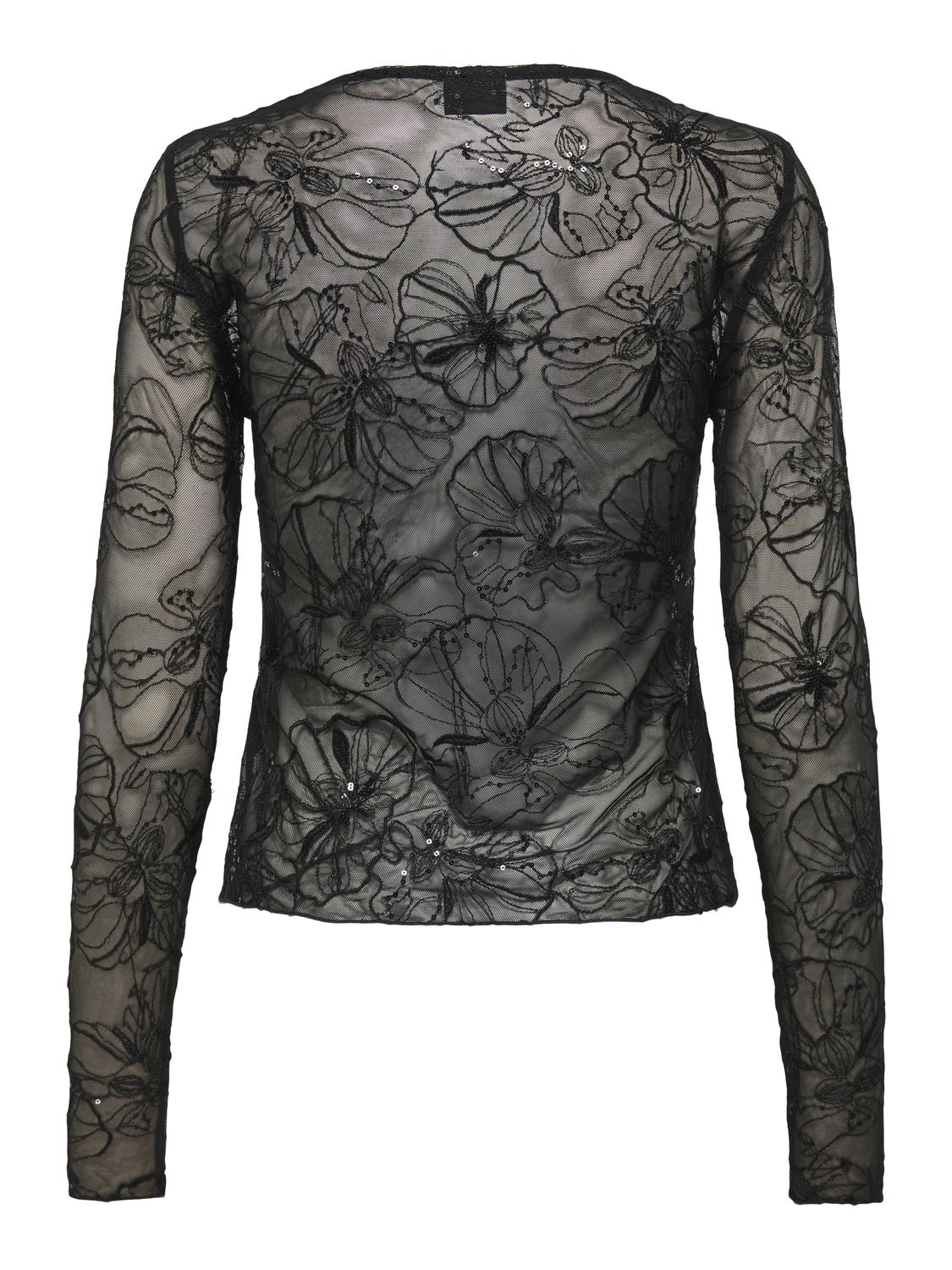 STUKATIE L/S SEQUIN TOP JRS - 2