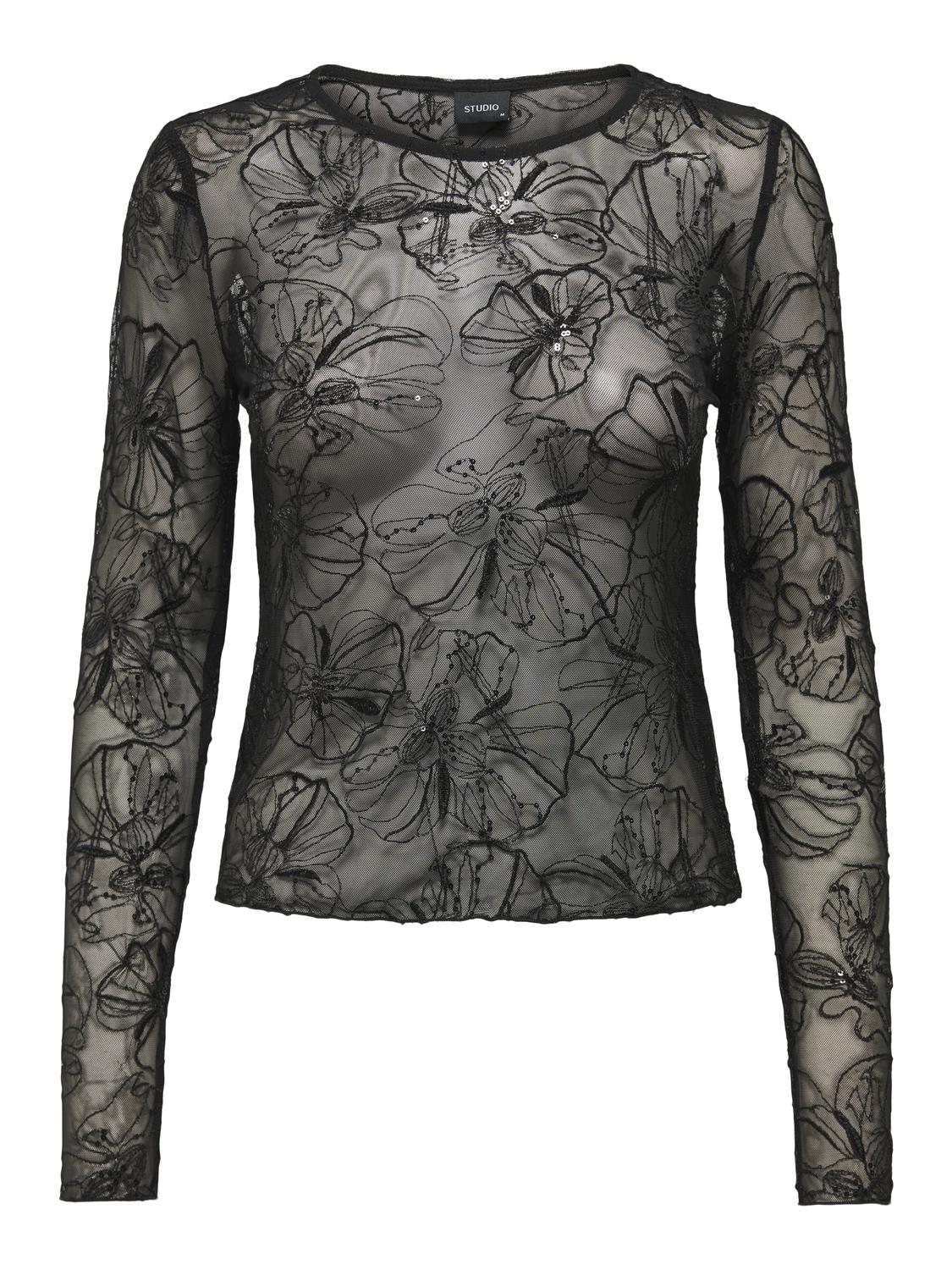 STUKATIE L/S SEQUIN TOP JRS