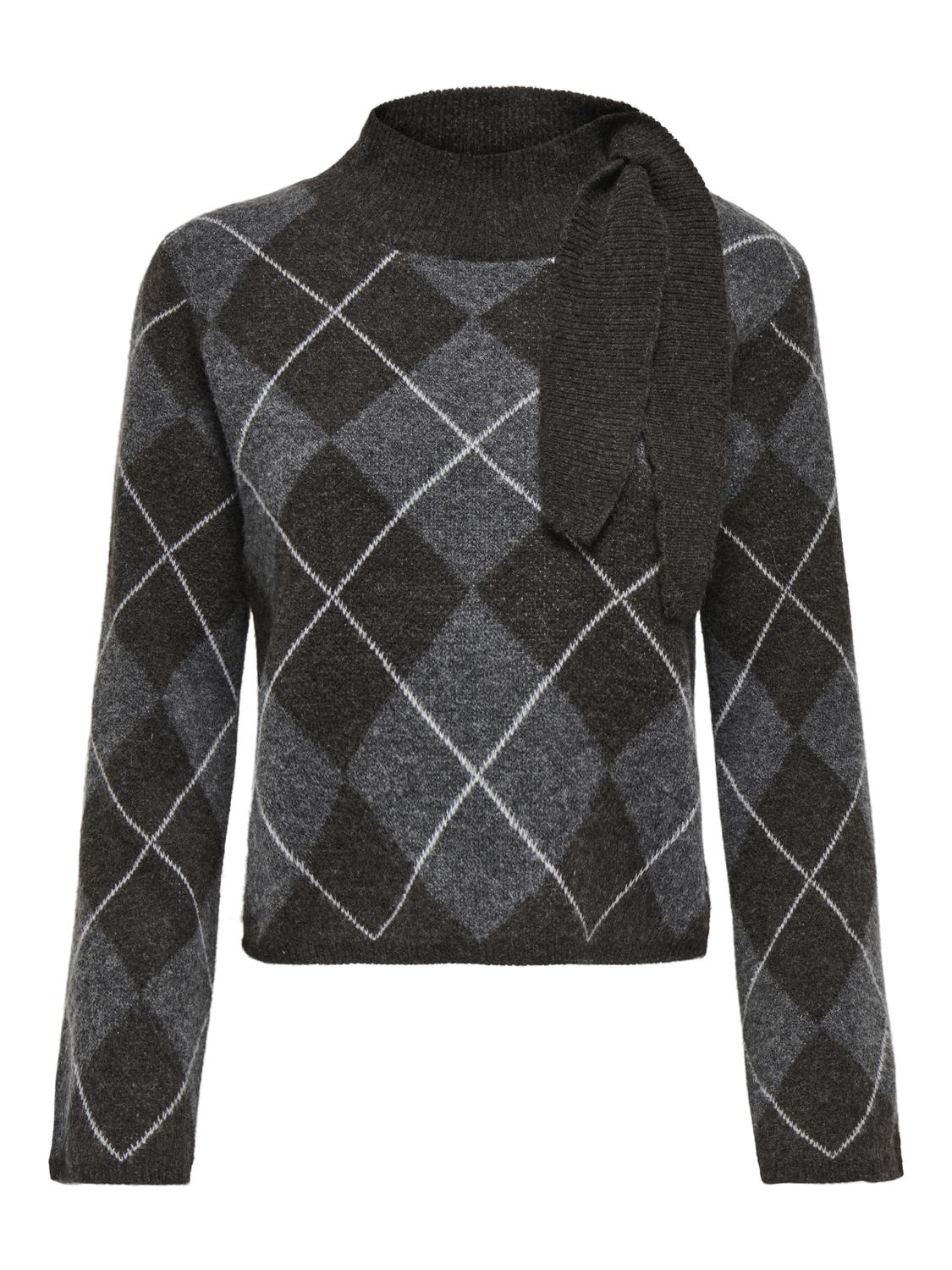 ONLOLIVIA LS ARGYLE TIE HIGHNECK CC KNT - 3