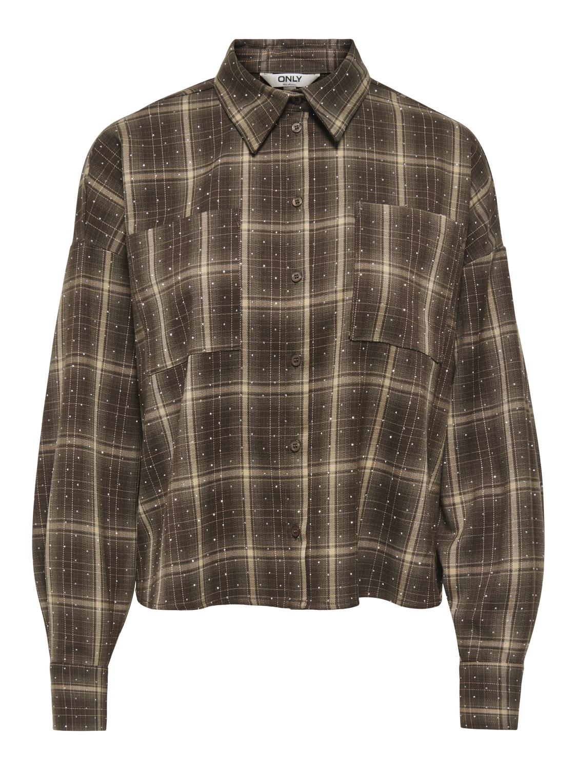 ONLILSTON LS GLITTER DETAIL SHIRT WVN