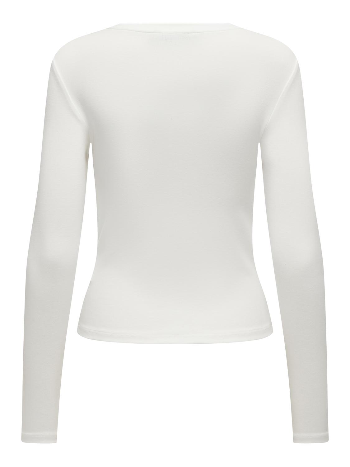 ONLRILEY Tight Fit O-hals top med lange ærmer - 7