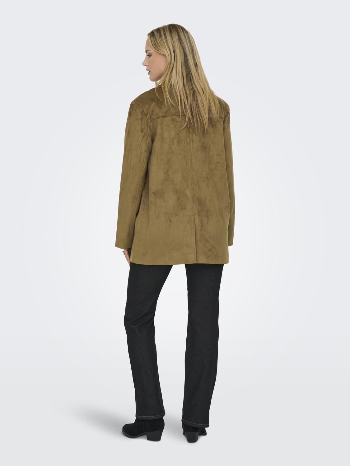 ONLTULIP FAUX SUEDE BLAZER COAT OTW - 2