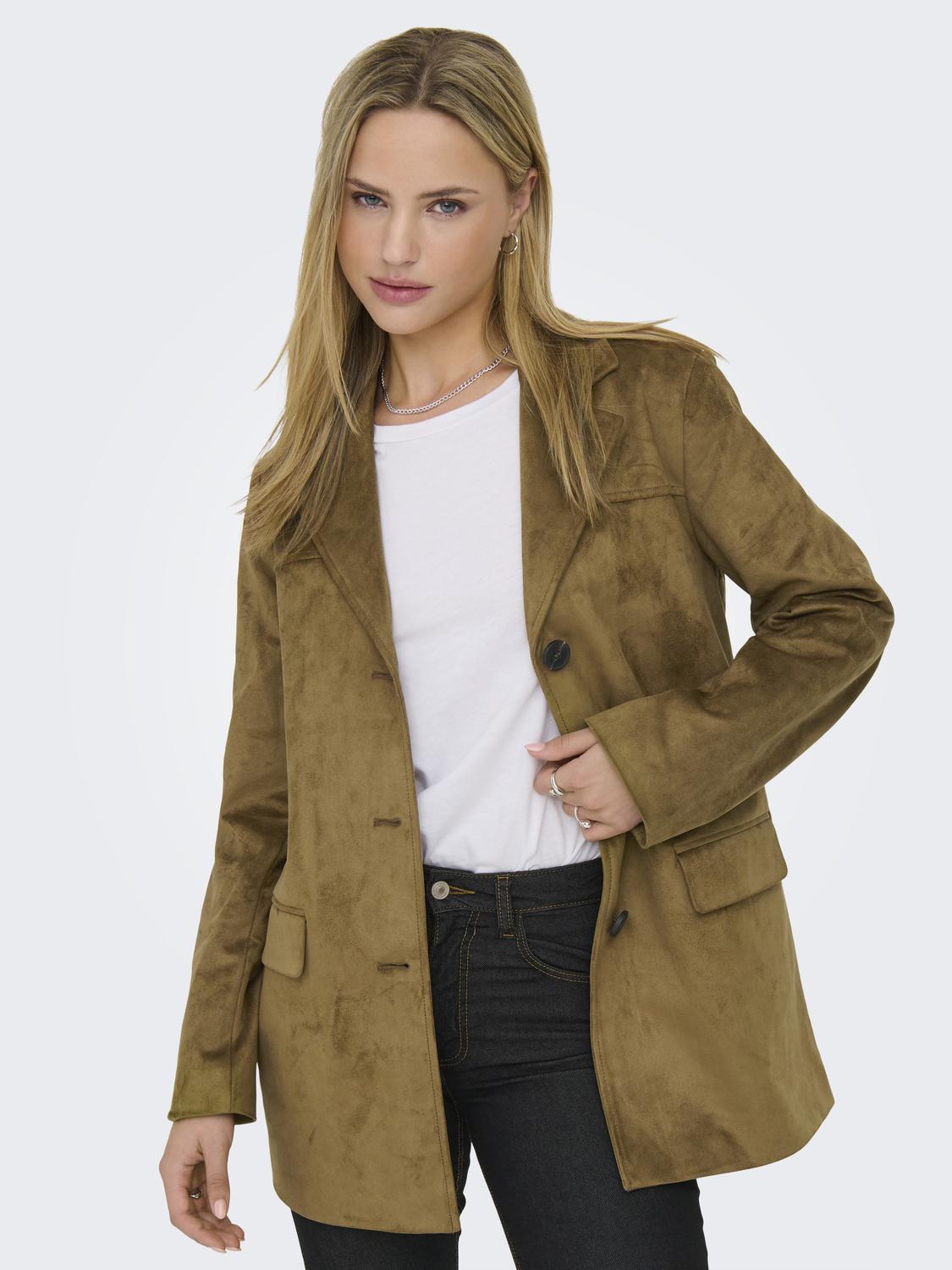 ONLTULIP FAUX SUEDE BLAZER COAT OTW - 6