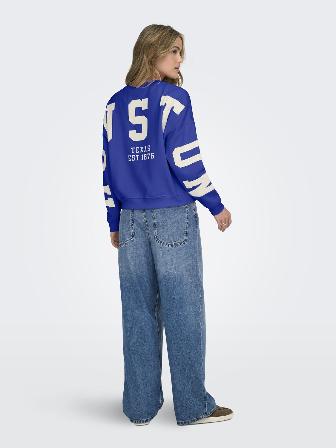 ONLSWEAT Locker geschnittenes Sweatshirt mit O-Ausschnitt für Freizeitkleidung