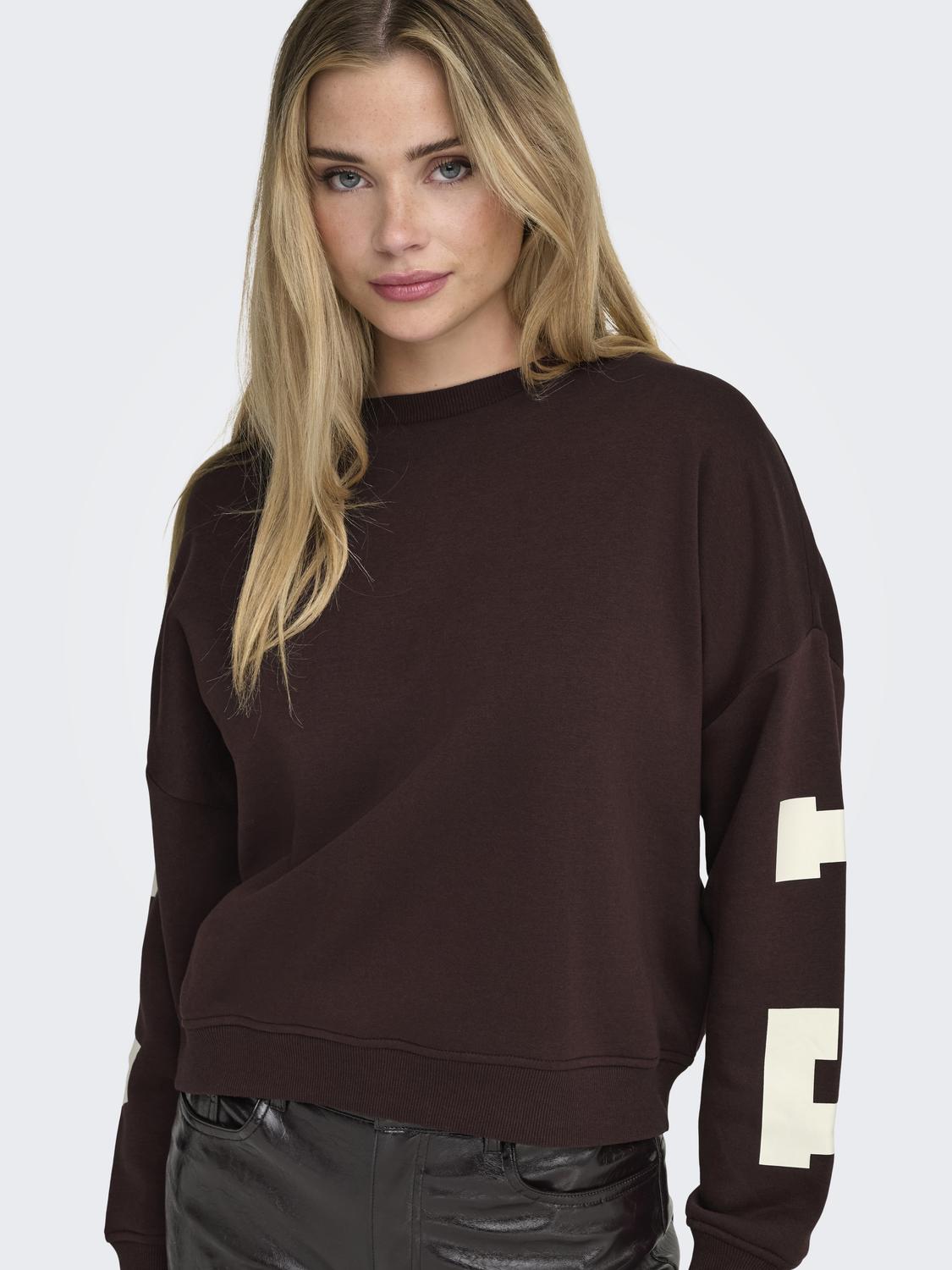 ONLSWEAT Sweatshirt med løs pasform med O-hals til fritidsbrug - 5