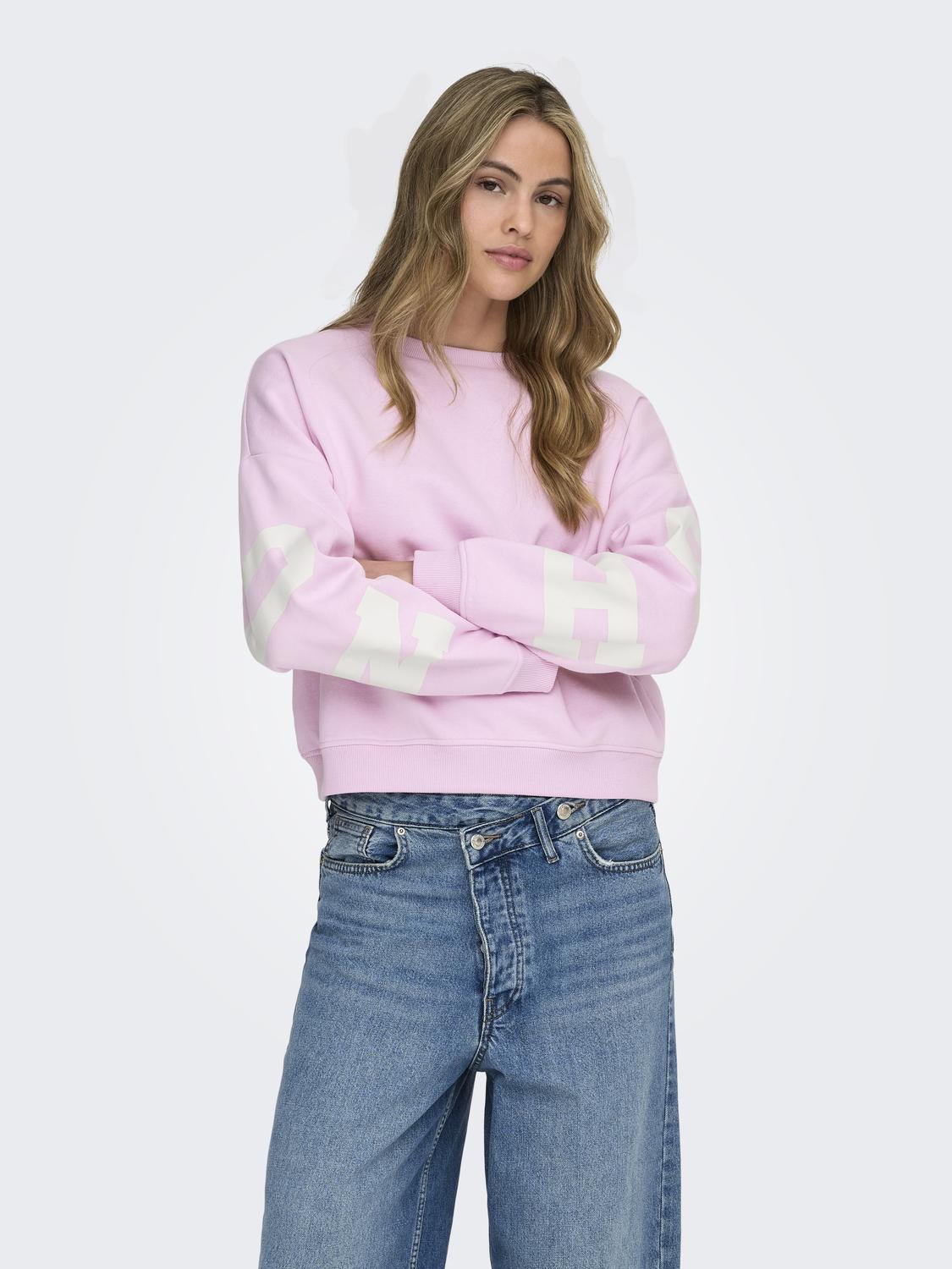 ONLSWEAT Loose fit sweatshirt met O-hals voor vrijetijdsgebruik