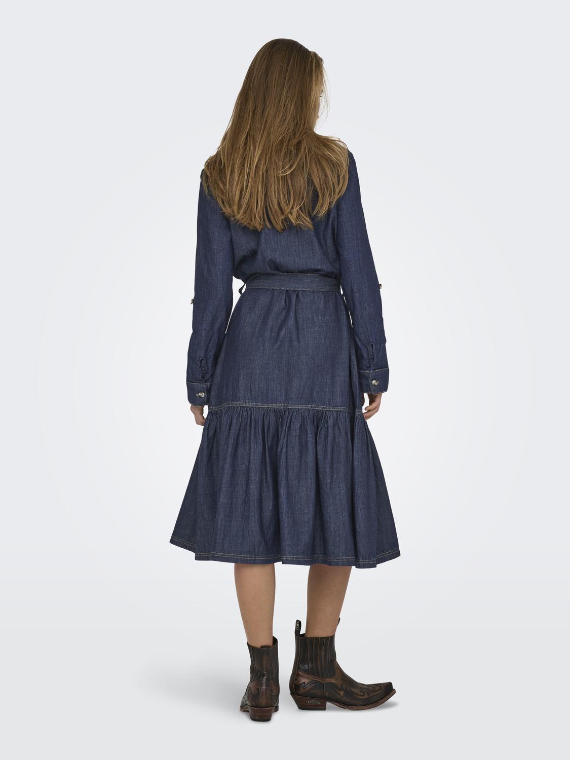 ONLSEVIGNY FRILL 3/4 SL LONG DRESS DNM - 2