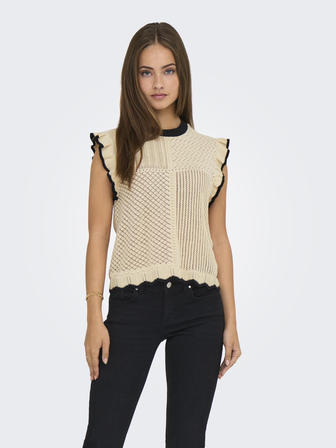 JDYVIOLET S/L FRILL PULLOVER KNT NOOS