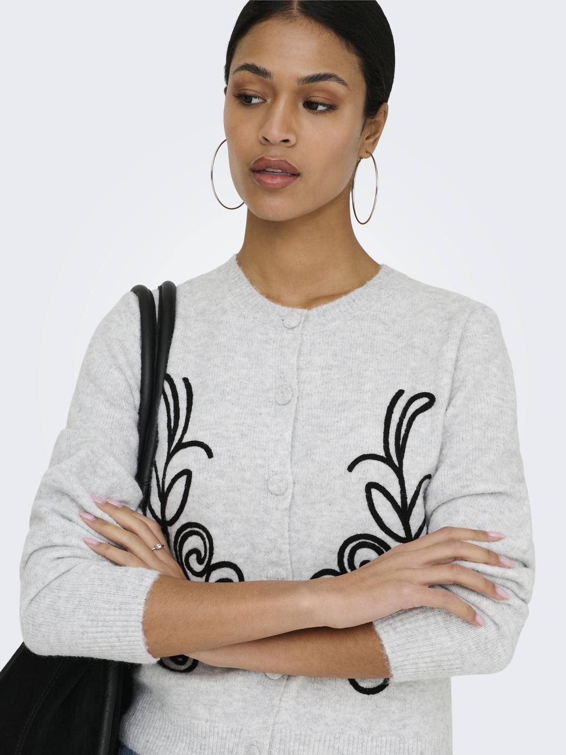 JDYJELLA L/S EMB CARDIGAN KNT - 4