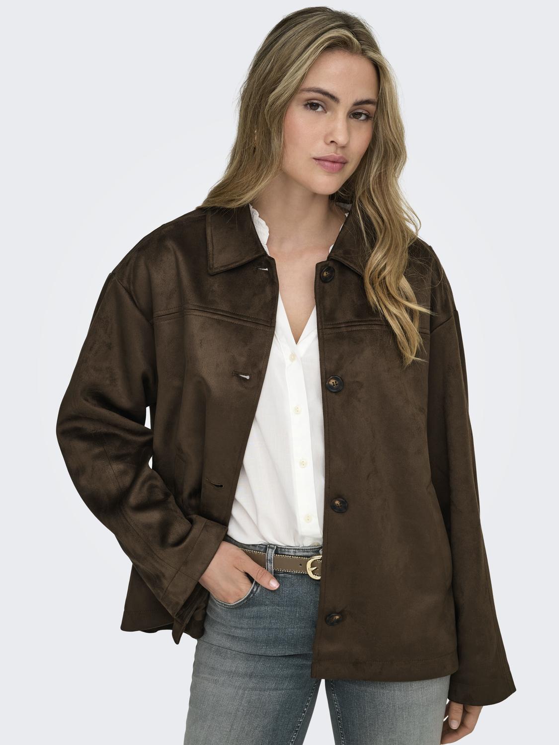ONLCAROLINA FAUX SUEDE JACKET CC OTW - 4