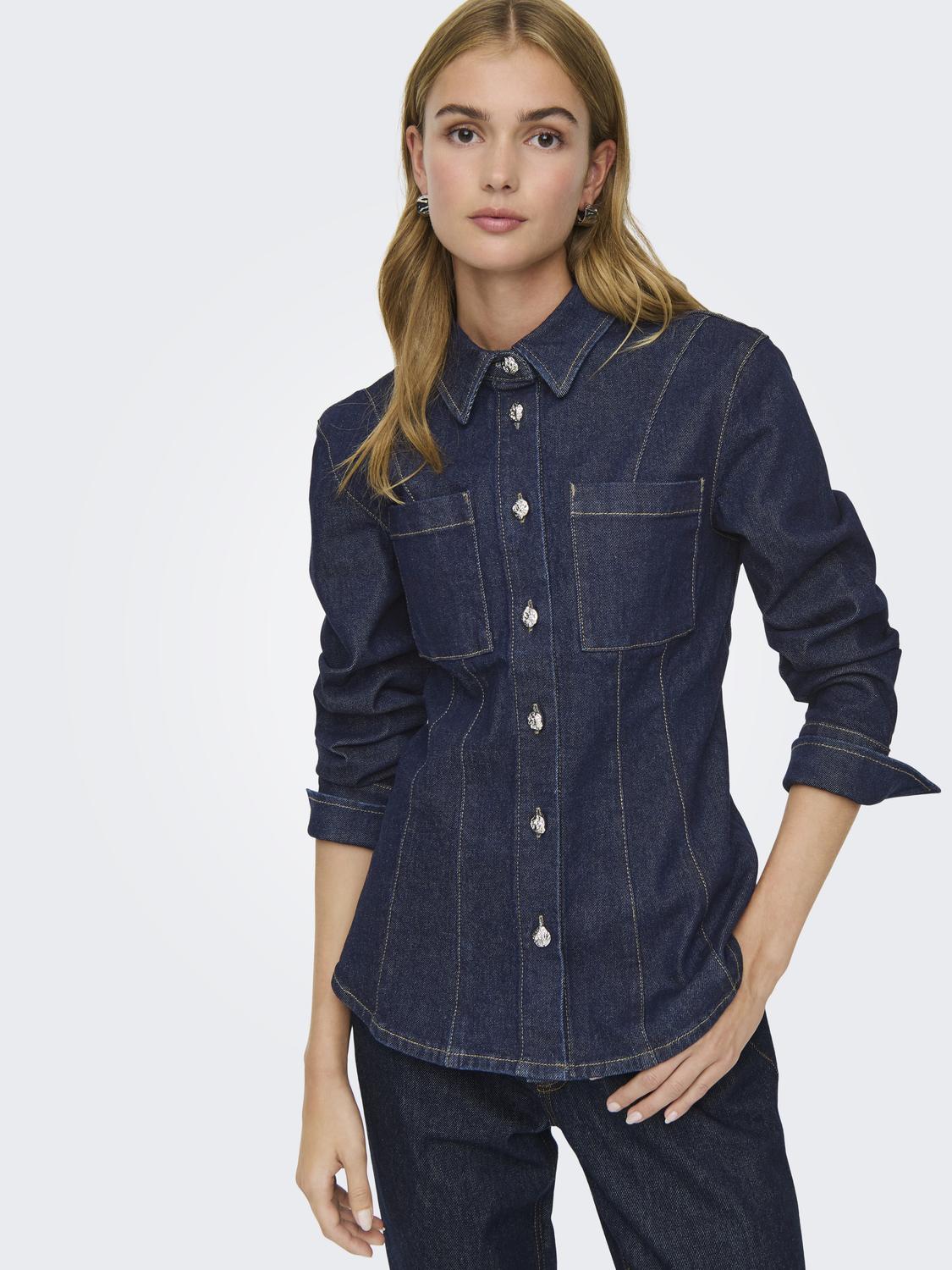 ONLROSIE L/S FITTED DNM JACKET GUA - 4