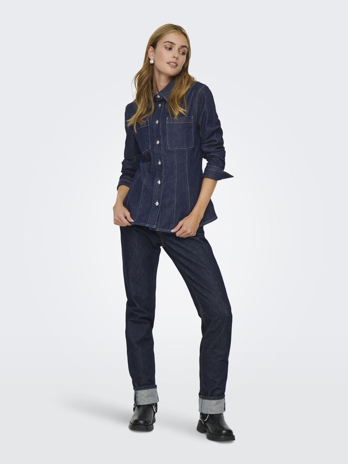 ONLROSIE L/S FITTED DNM JACKET GUA - 6