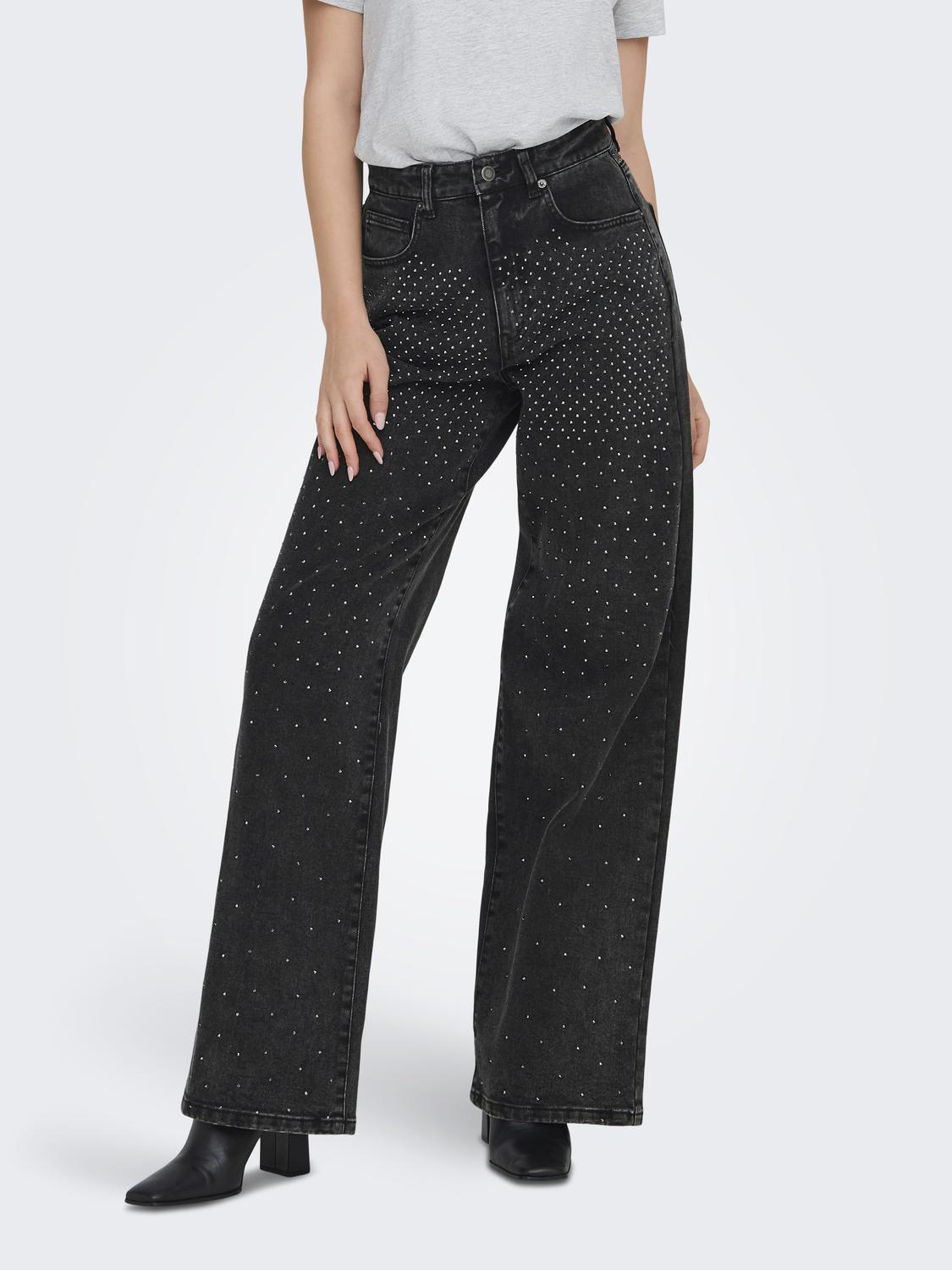 ONLHOPE RHINESTONE HW WIDE DNM BJ