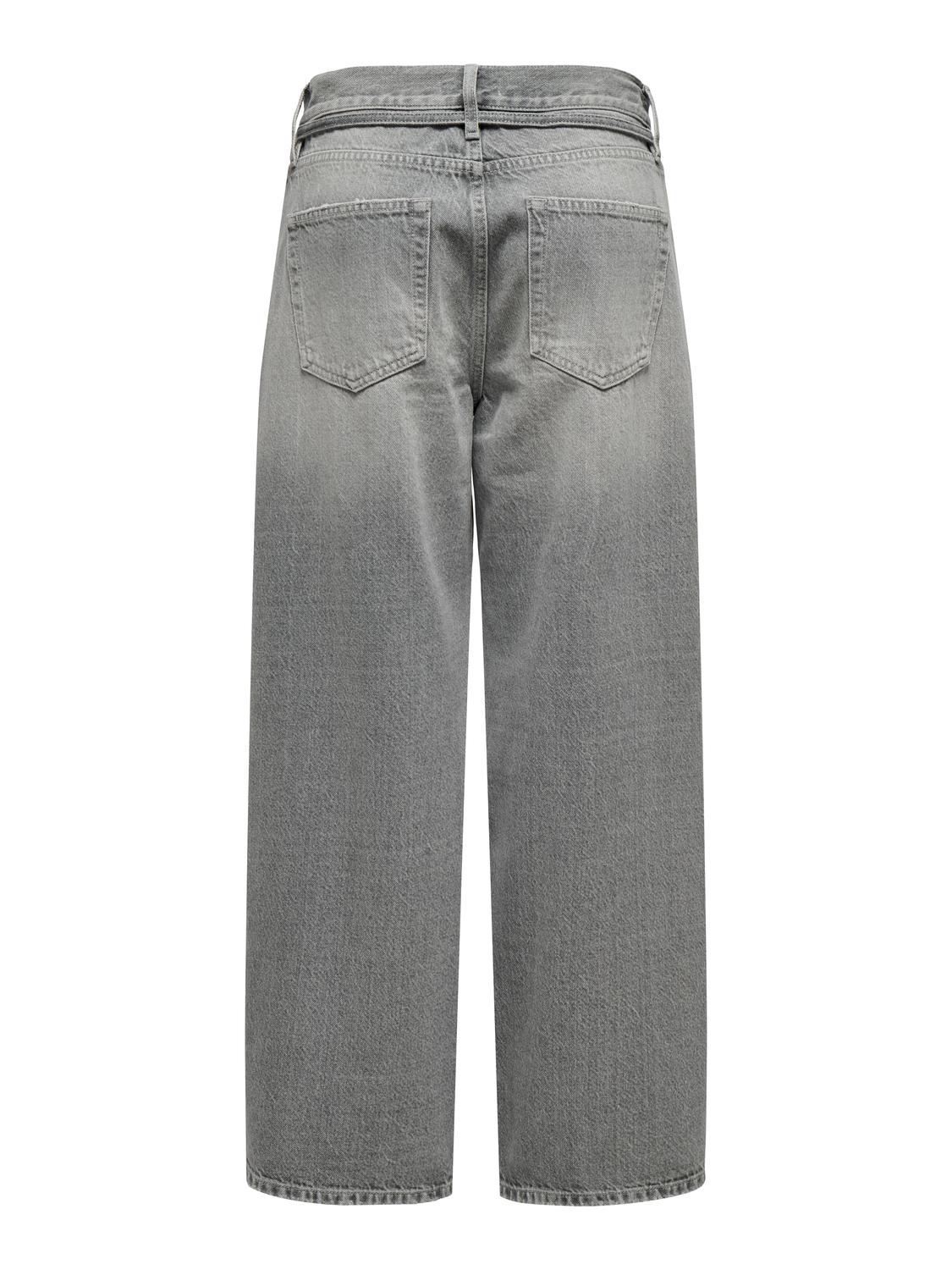 ONLGIANNA Straight fit jeans med bæltestropper og midt i taljen