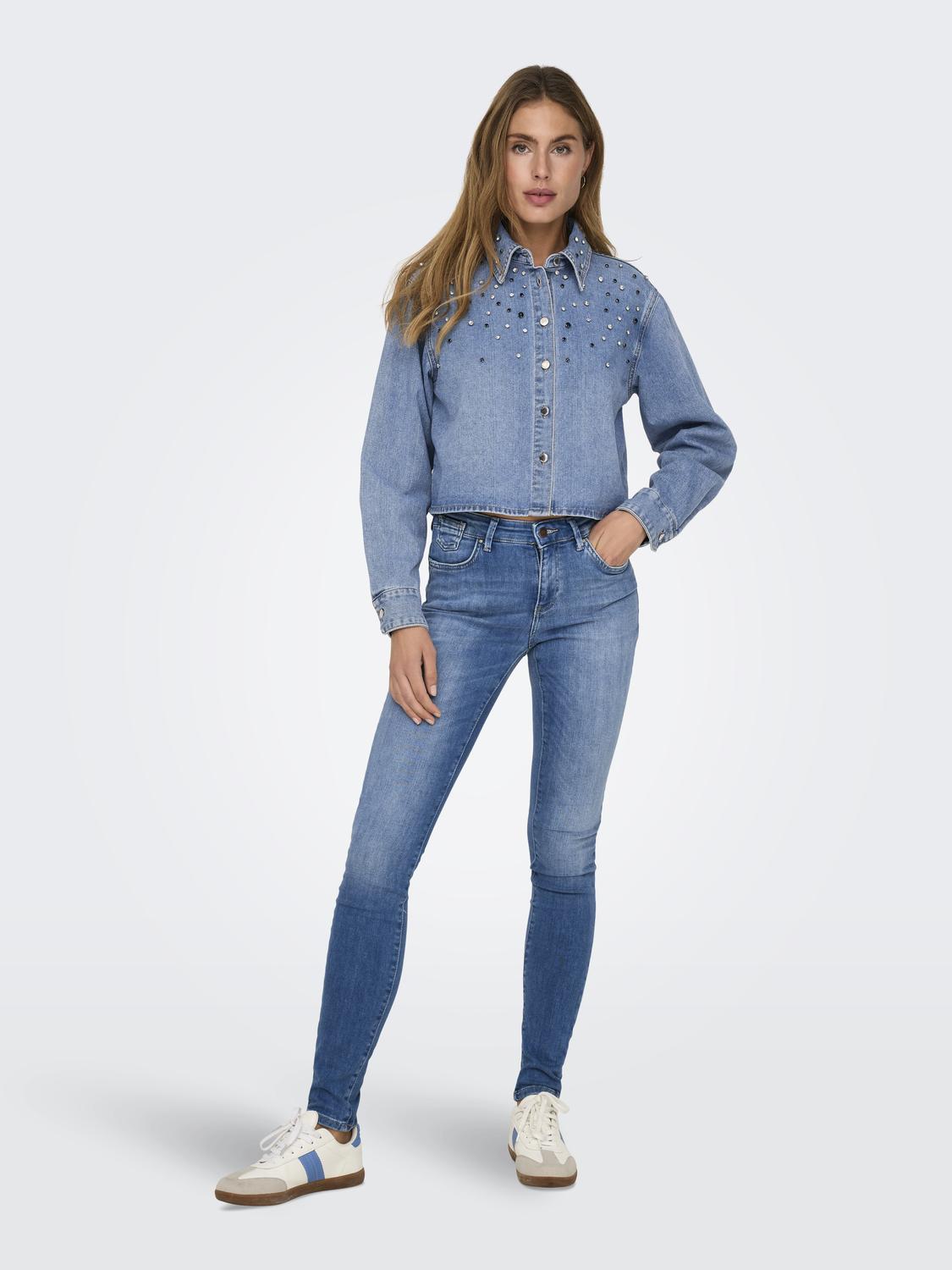 ONLMAGGIEMAY LS RHINESTONE DNM SHIRT MAE - 6