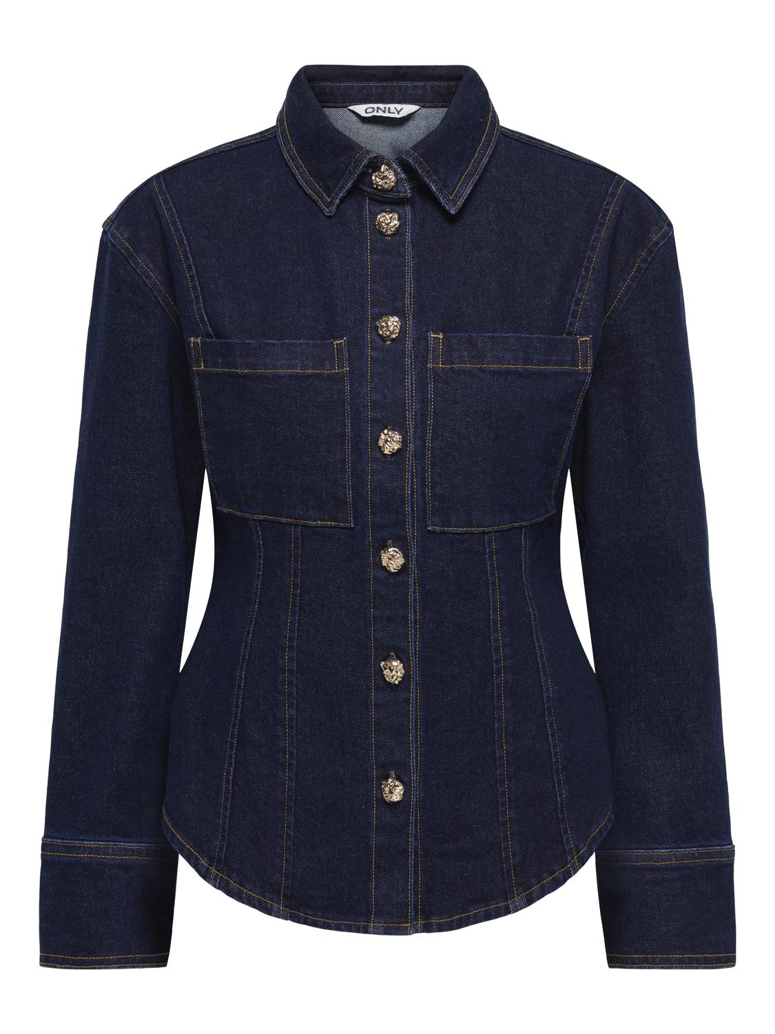 ONLBELINDA L/S FITTED DNM SHIRT MAE