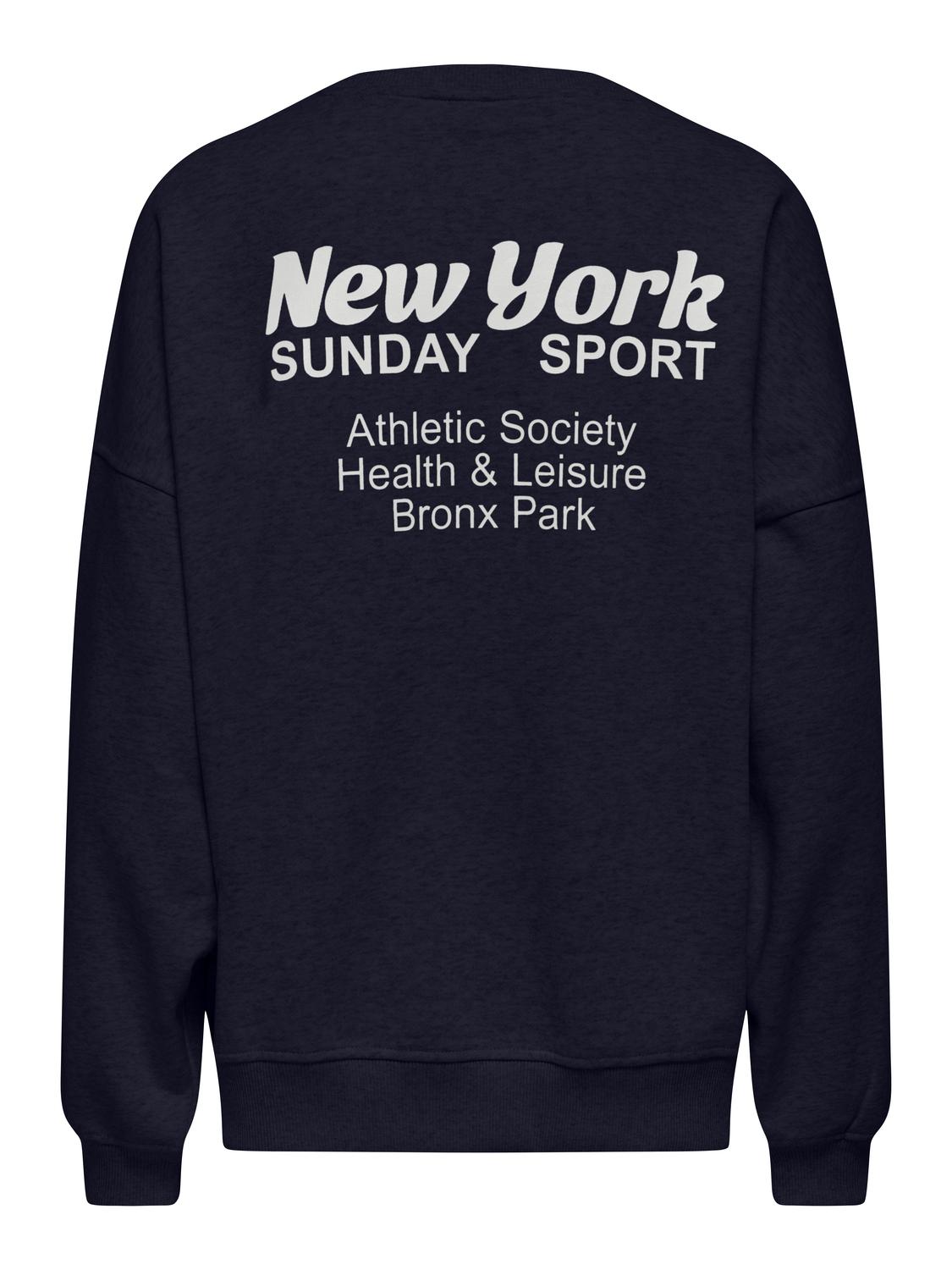ONLDAZE L/S PRINT O-NECK OS SWT - 2