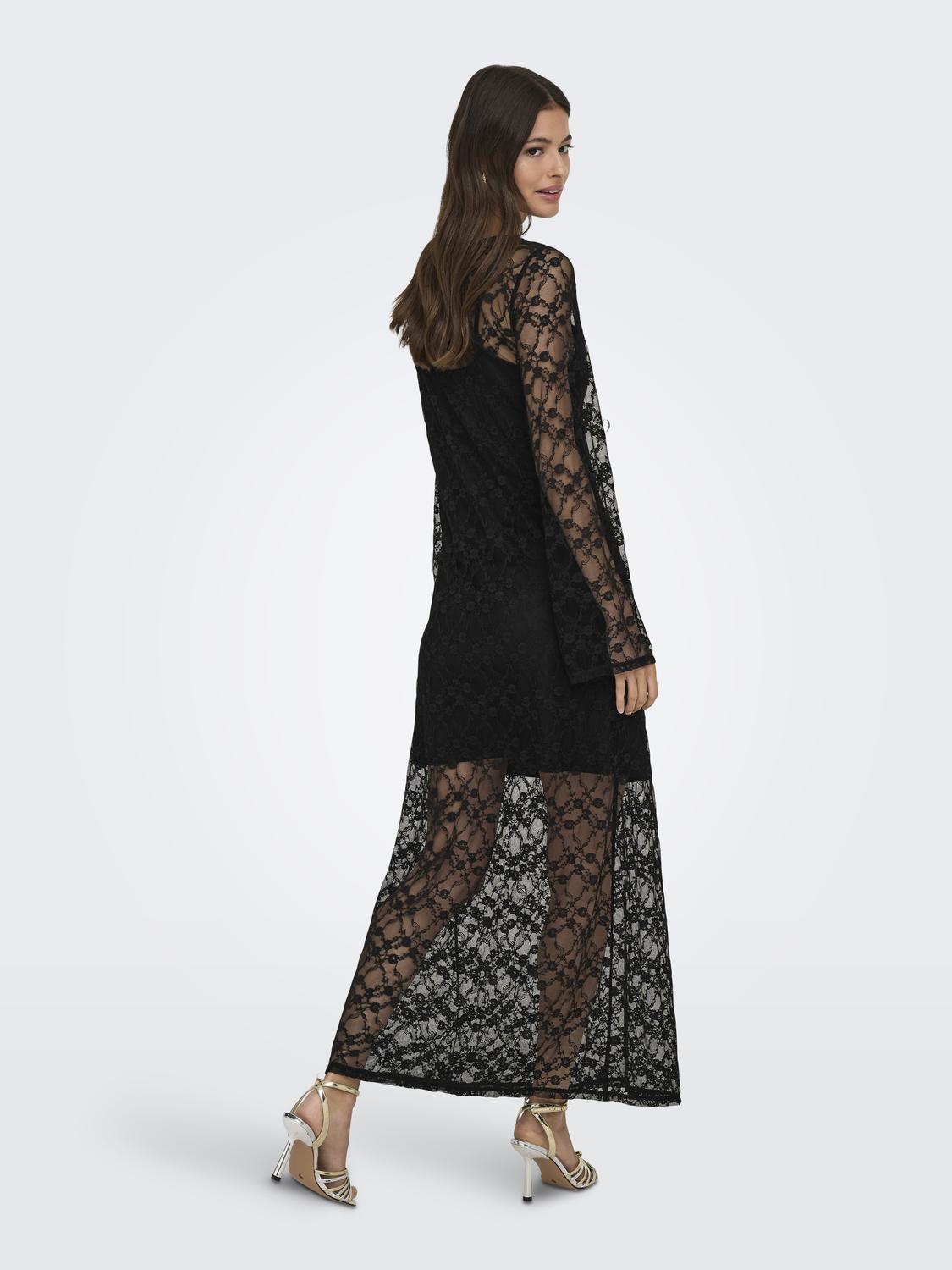 JDYSILVIA L/S LACE MAXI DRESS JRS - 2