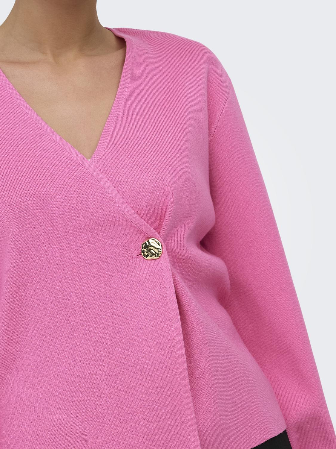 ONLJING LS VNECK ONE BUTTON CARDI EX KNT - 4
