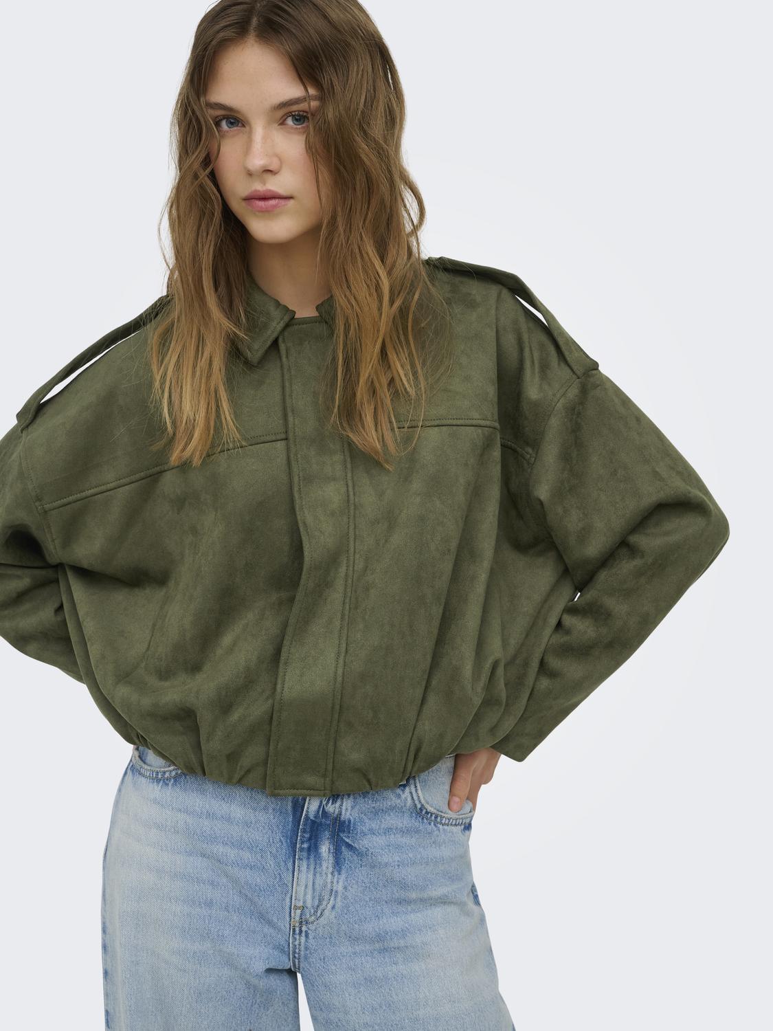 ONLMOON-STINA FAUX SUEDE BOMBER PNT NOOS - 6