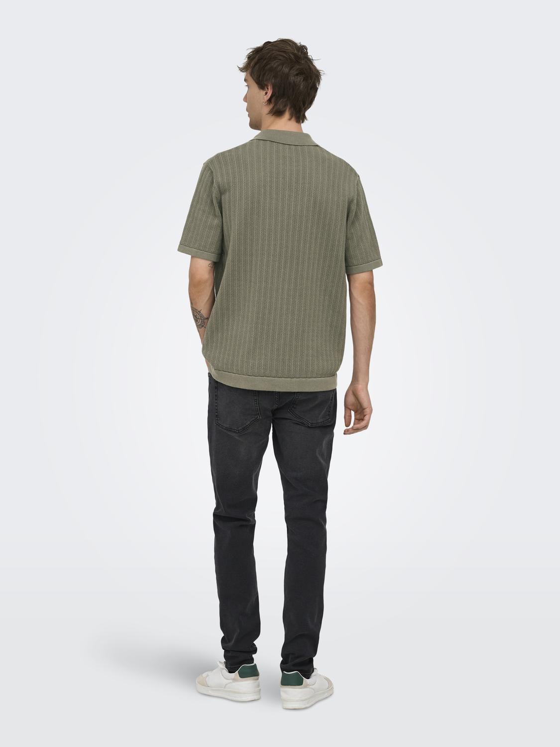 ONSMOON REG 12 SS POLO KNIT NOOS - 2