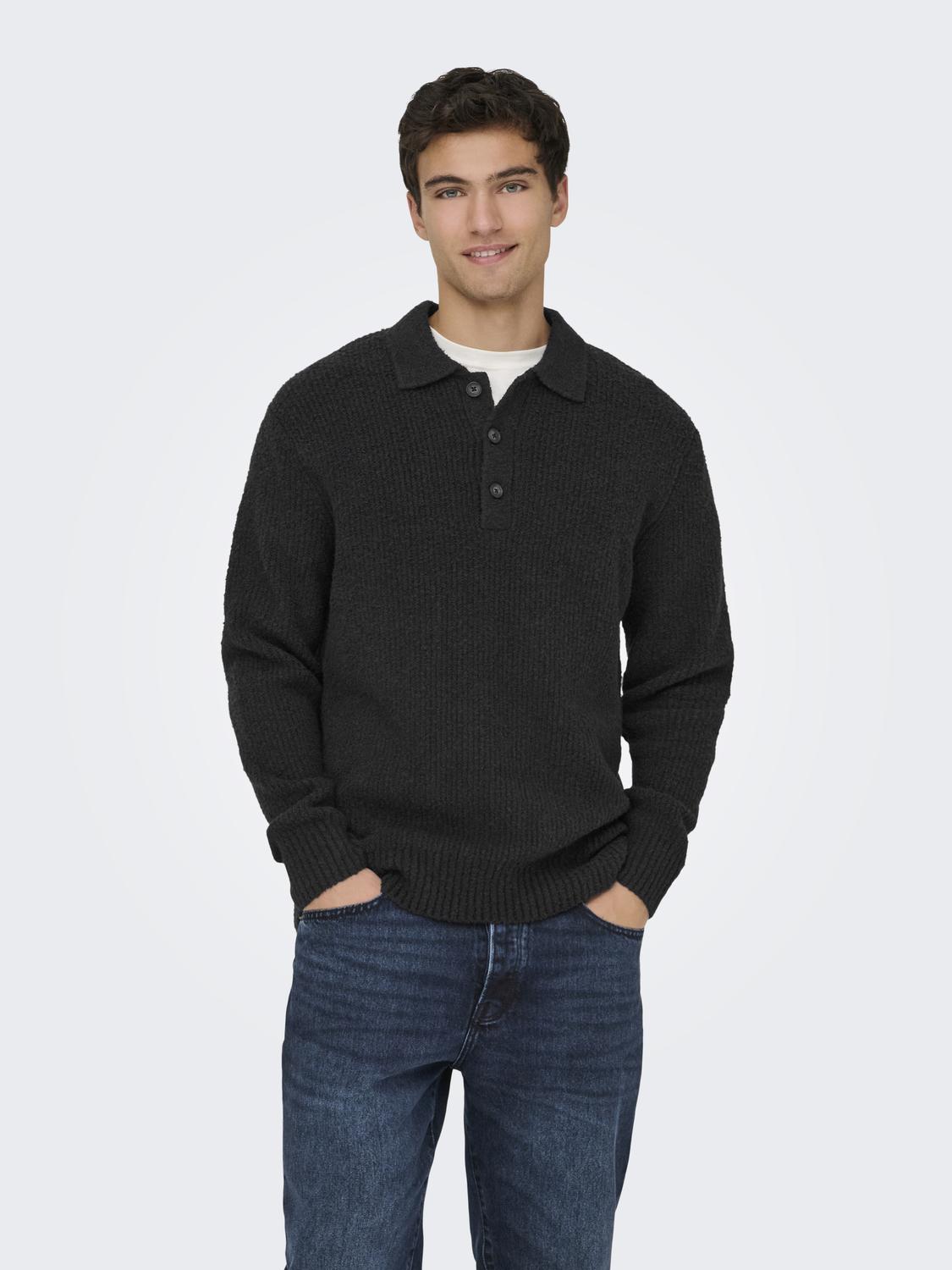 ONSDALE RLX LS POLO KNIT NOOS