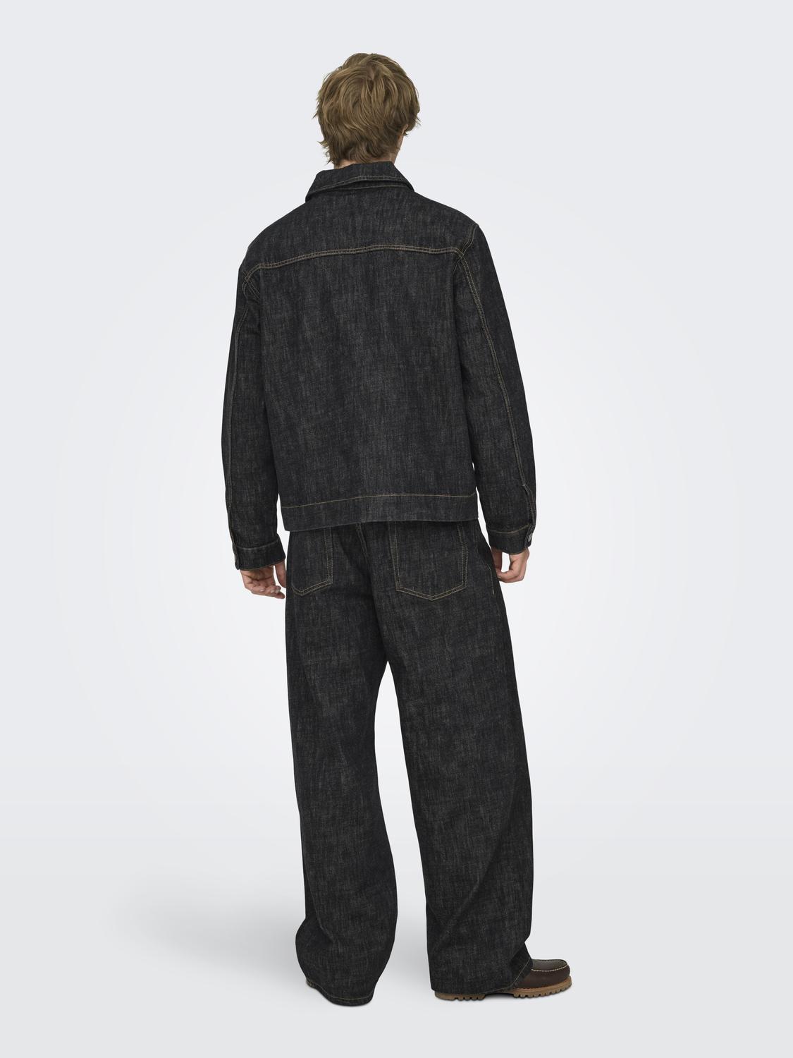 ONSCASSEL BLK RINSE 8542 DOT DNM JACKET - 2
