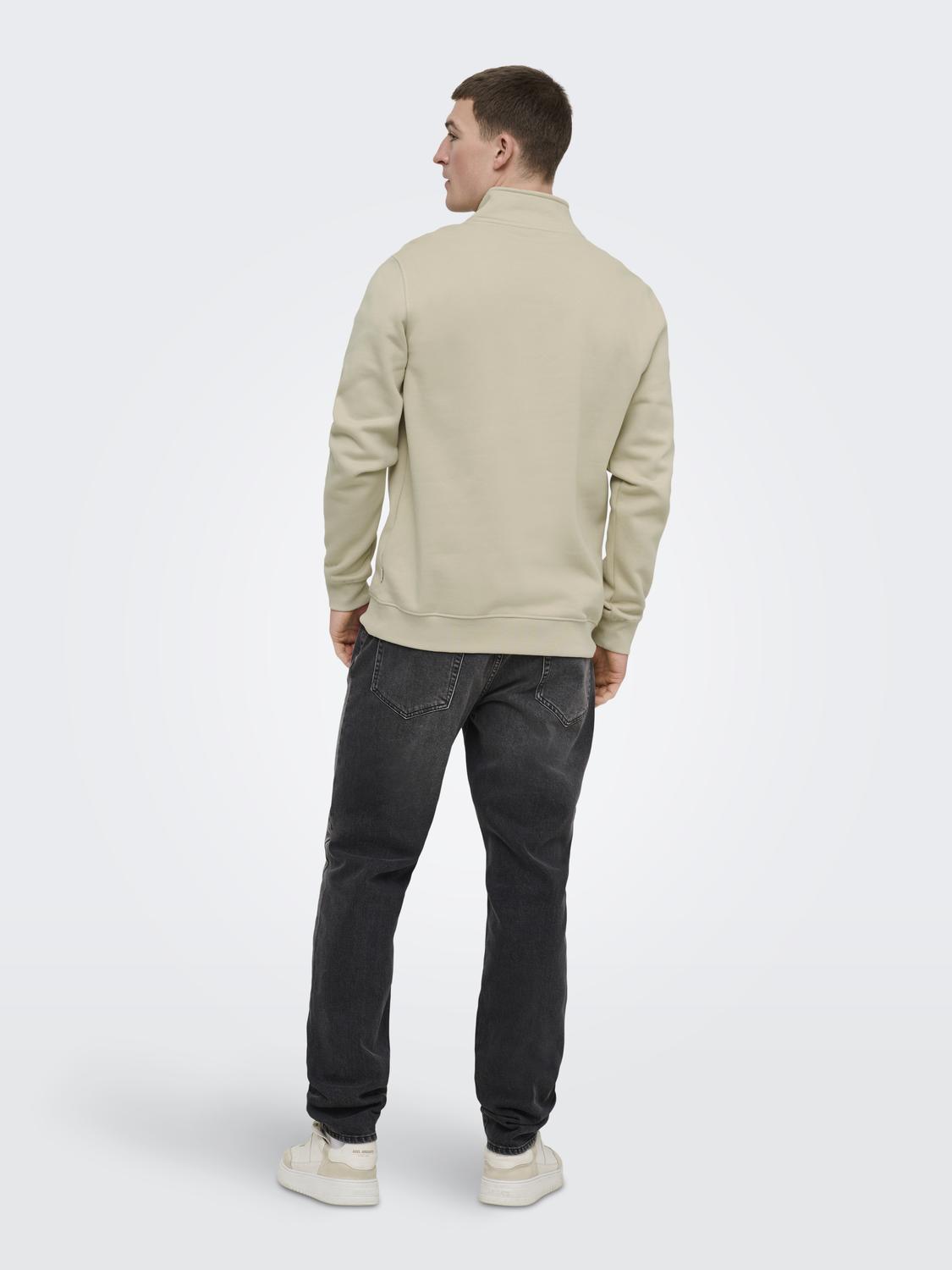 ONSCONNOR REG HALF ZIP SWEAT NOOS - 2