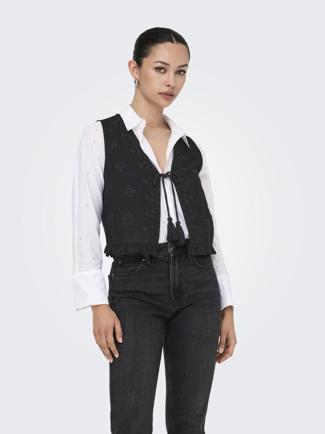 ONLJAKIRI LINEN S/L EMB VEST PTM