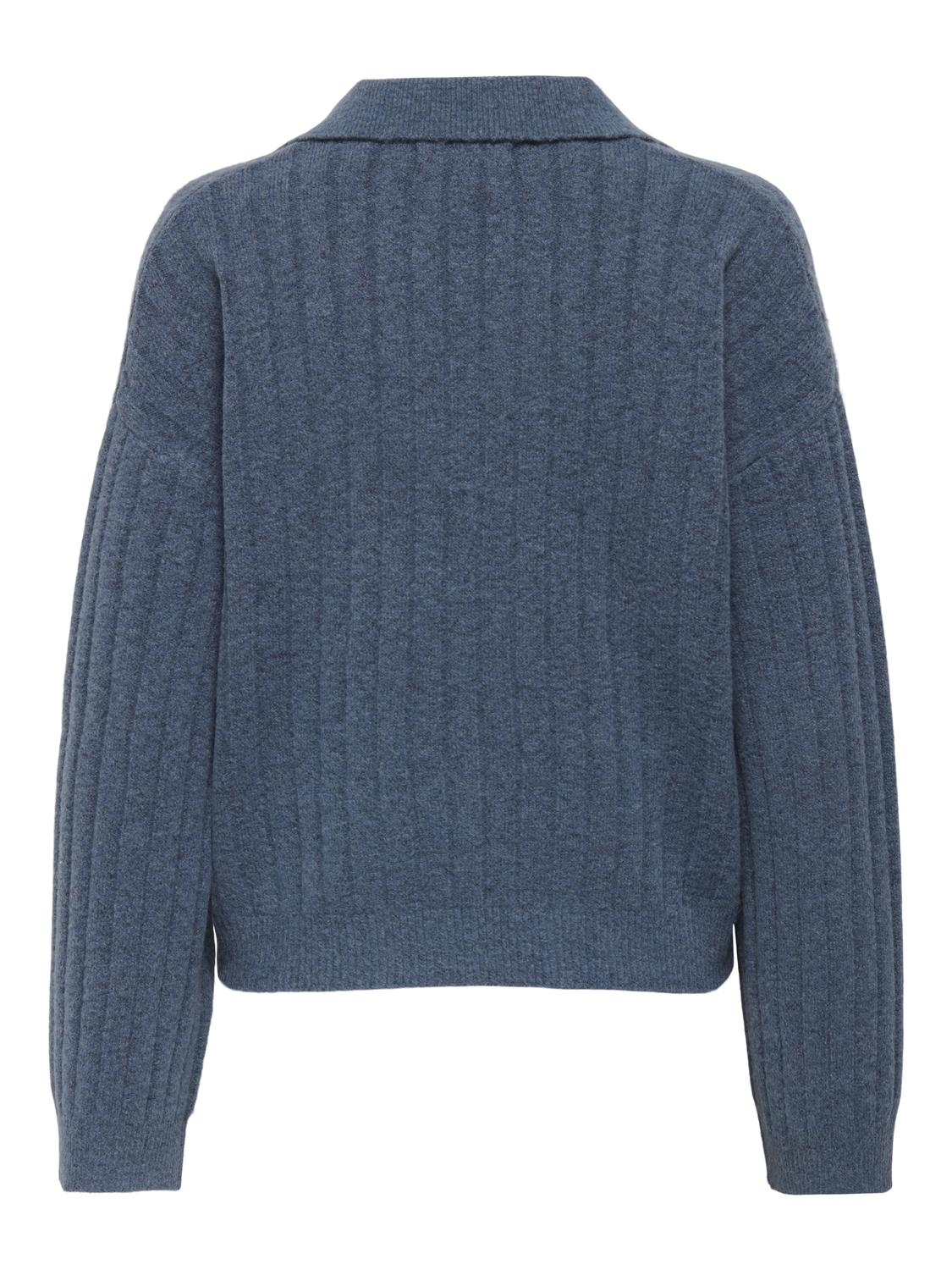 PGLUNA POLO V-NECK L/S PULLOVER KNT - 2