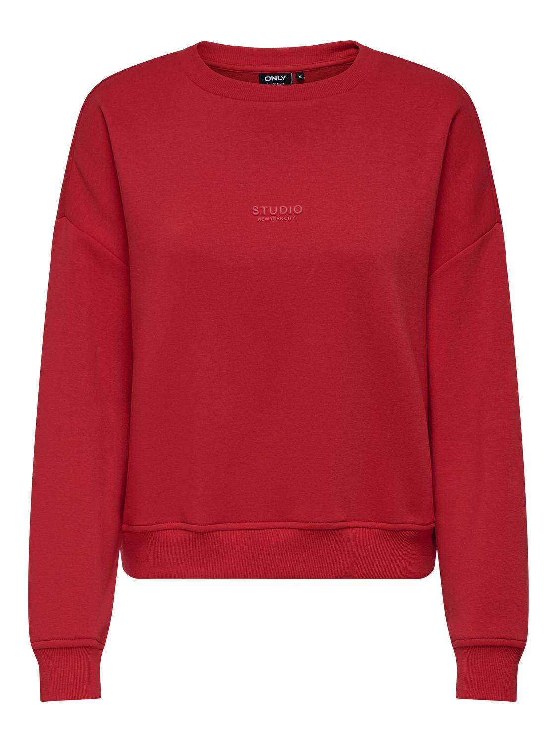 PGSWEAT Casual sweatshirt med O-hals og lange ærmer