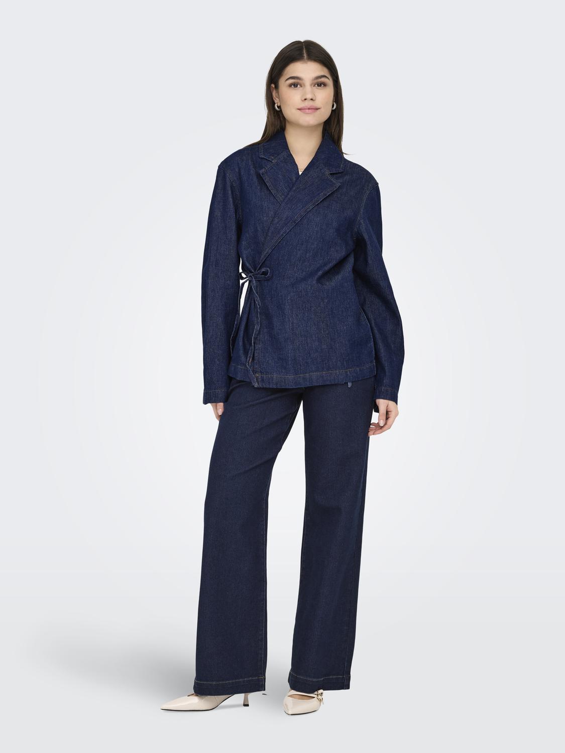 ONLELLIS L/S OVS DNM BOW TIE JACKET AKM - 6