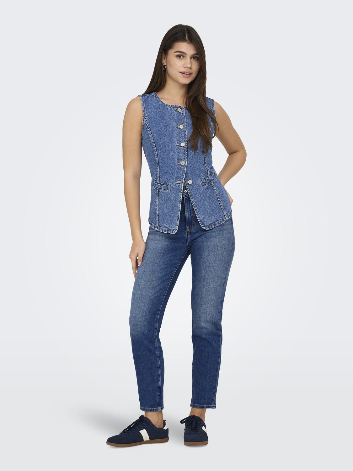 ONLGIULINA S/L BUTTON WAISTCOAT DNM - 6