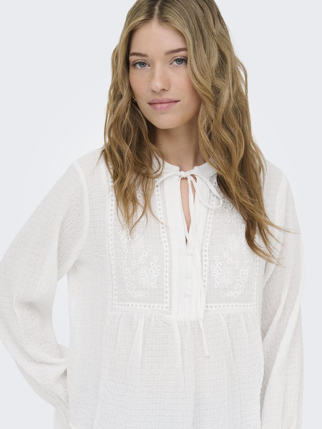 ONLVICKY LIFE L/S EMB TOP WVN NOOS - 5