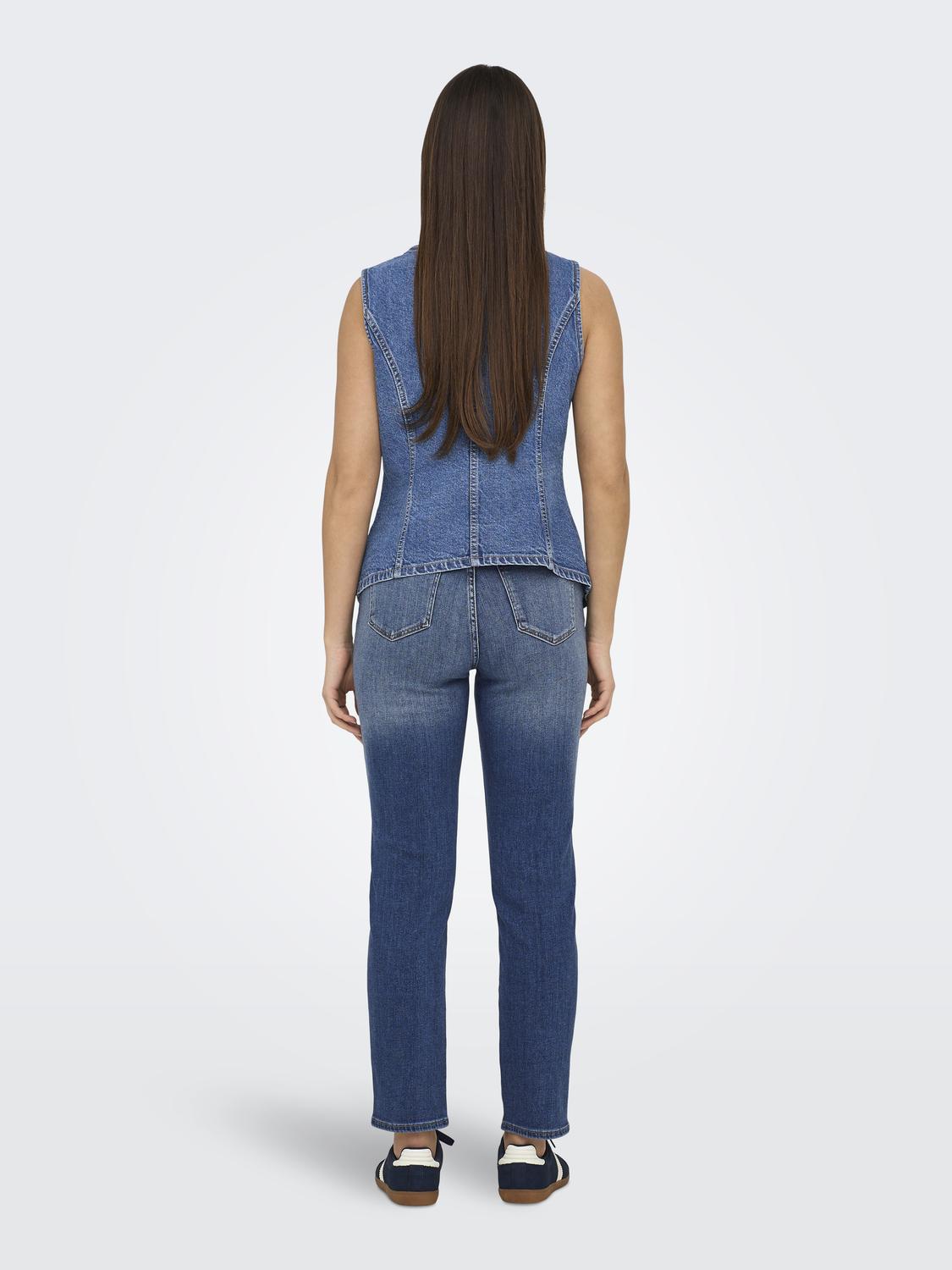 ONLGIULINA S/L BUTTON WAISTCOAT DNM - 2