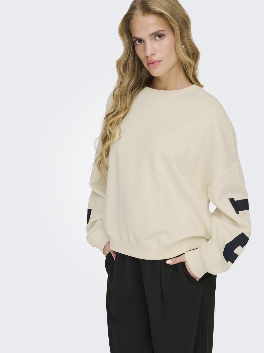 ONLSWEAT Locker geschnittenes Sweatshirt mit O-Ausschnitt für Freizeitkleidung