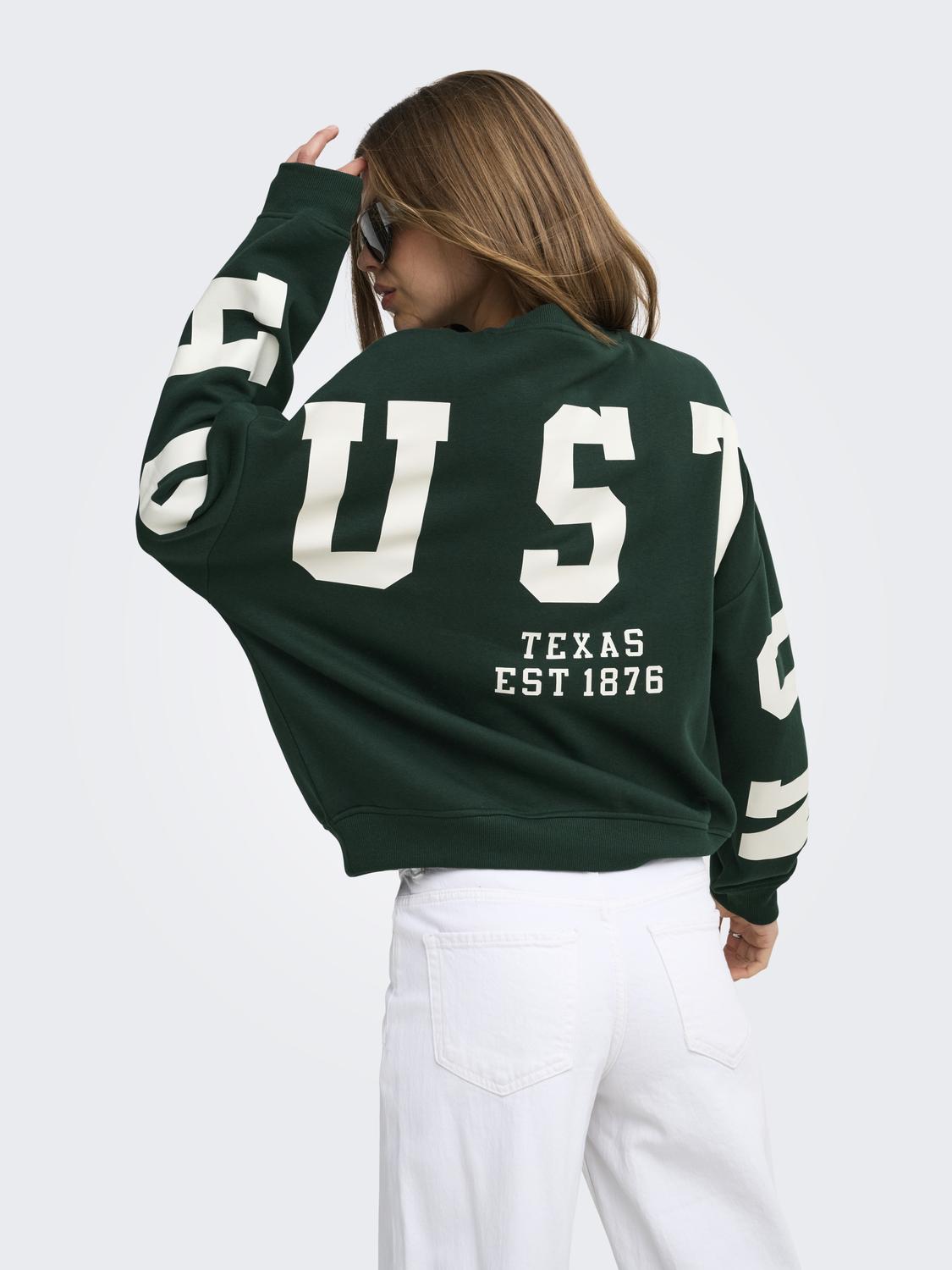 ONLSWEAT Sweatshirt med løs pasform med O-hals til fritidsbrug