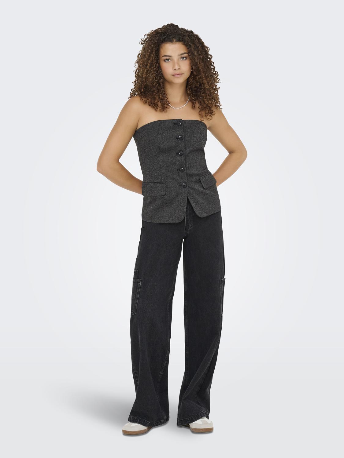 ONLMARNIE S/L BUT TUBE WAISTCOAT TLR - 6