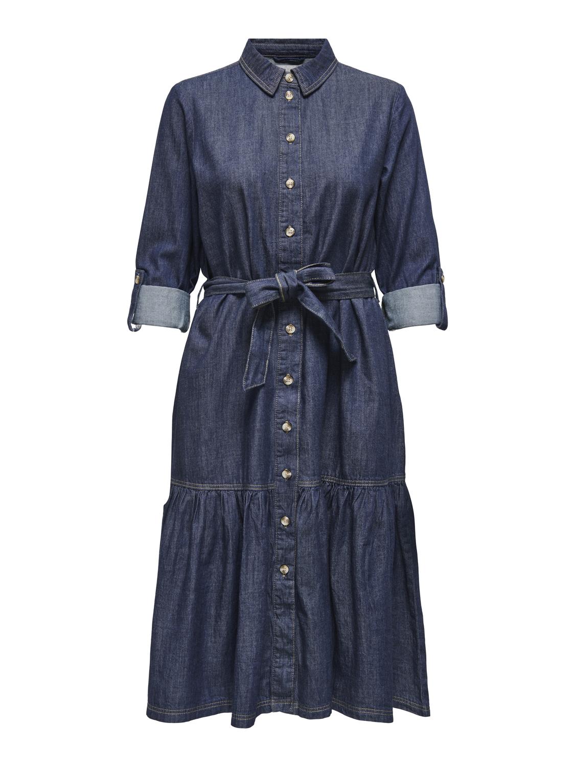 ONLSEVIGNY FRILL 3/4 SL LONG DRESS DNM - 3