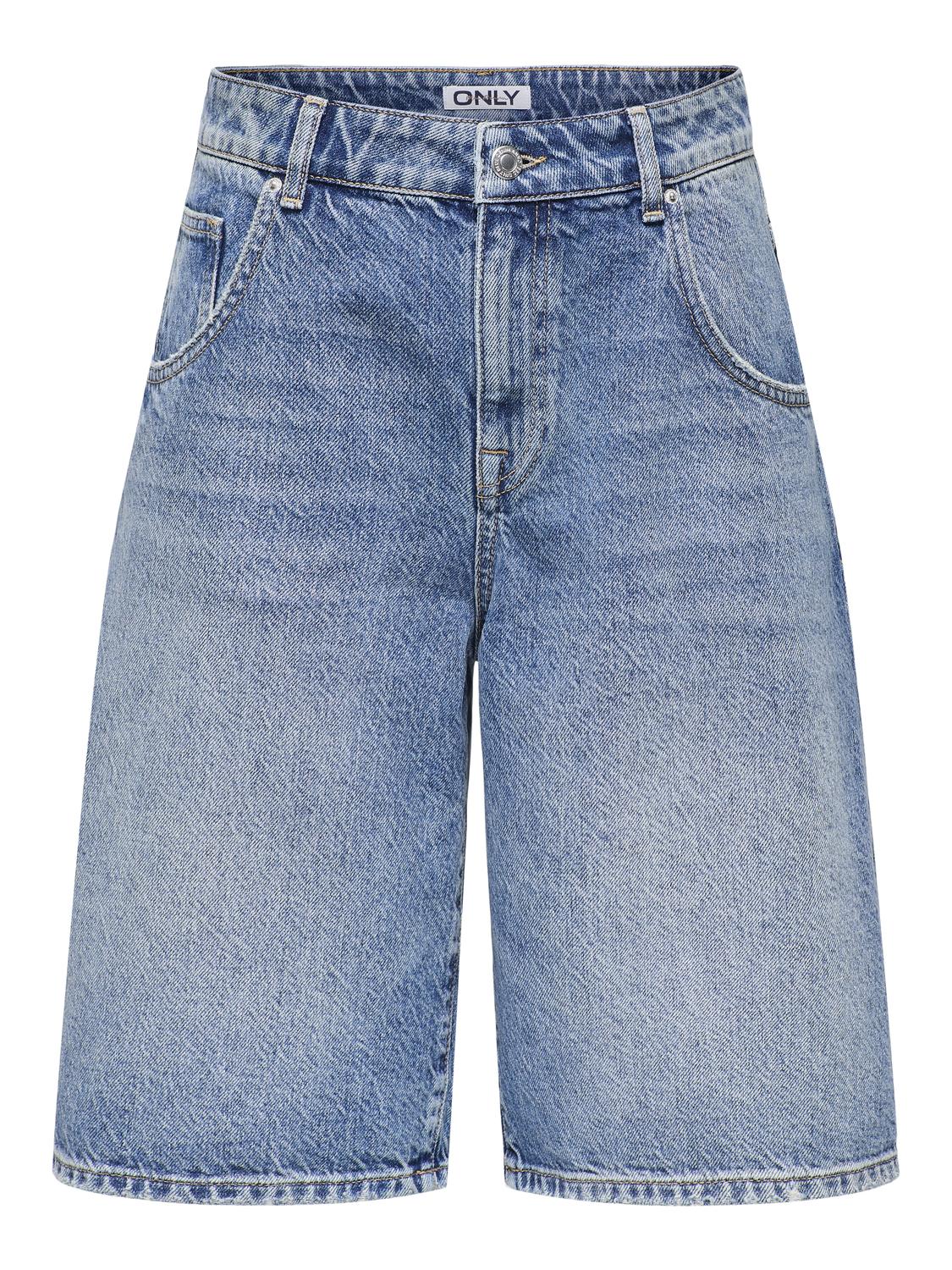 ONLMATE Mid Waist Denim Shorts for hverdagsbruk - 3