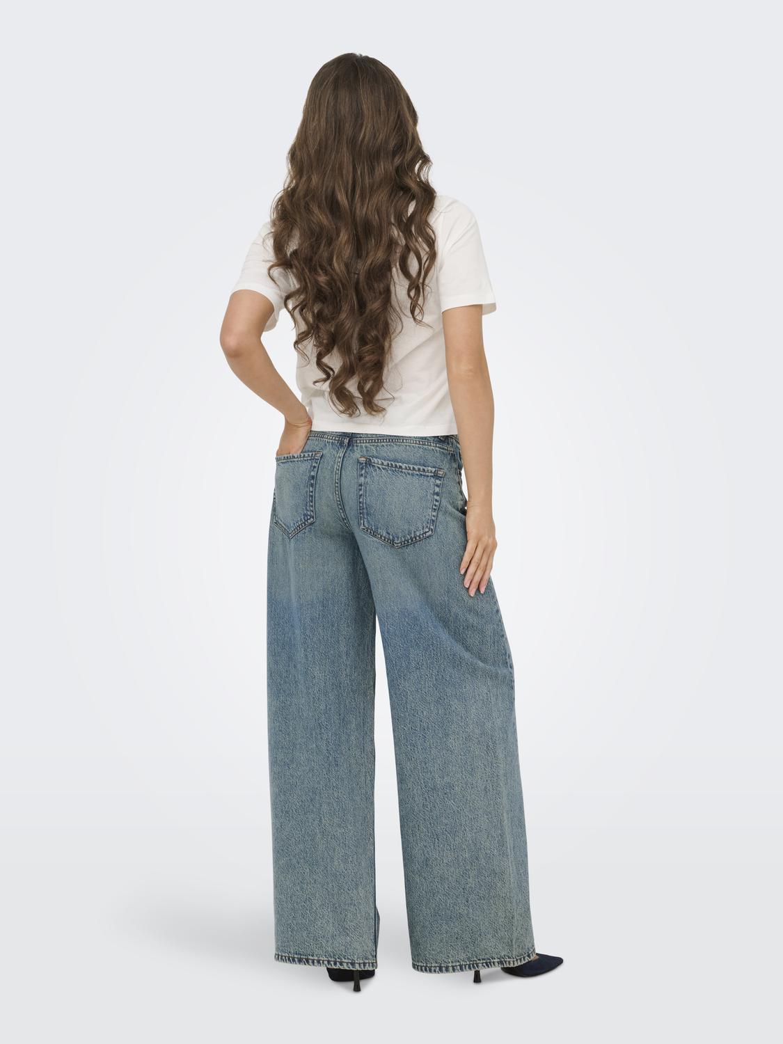 JDYCARINA HW ASYMMETRIC WIDE JEANS DNM - 2