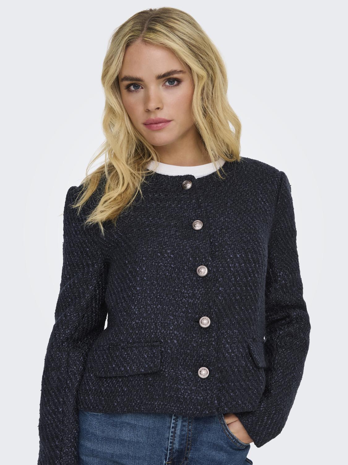 JDYMILLA L/S BOUCLE BLAZER PNT - 4